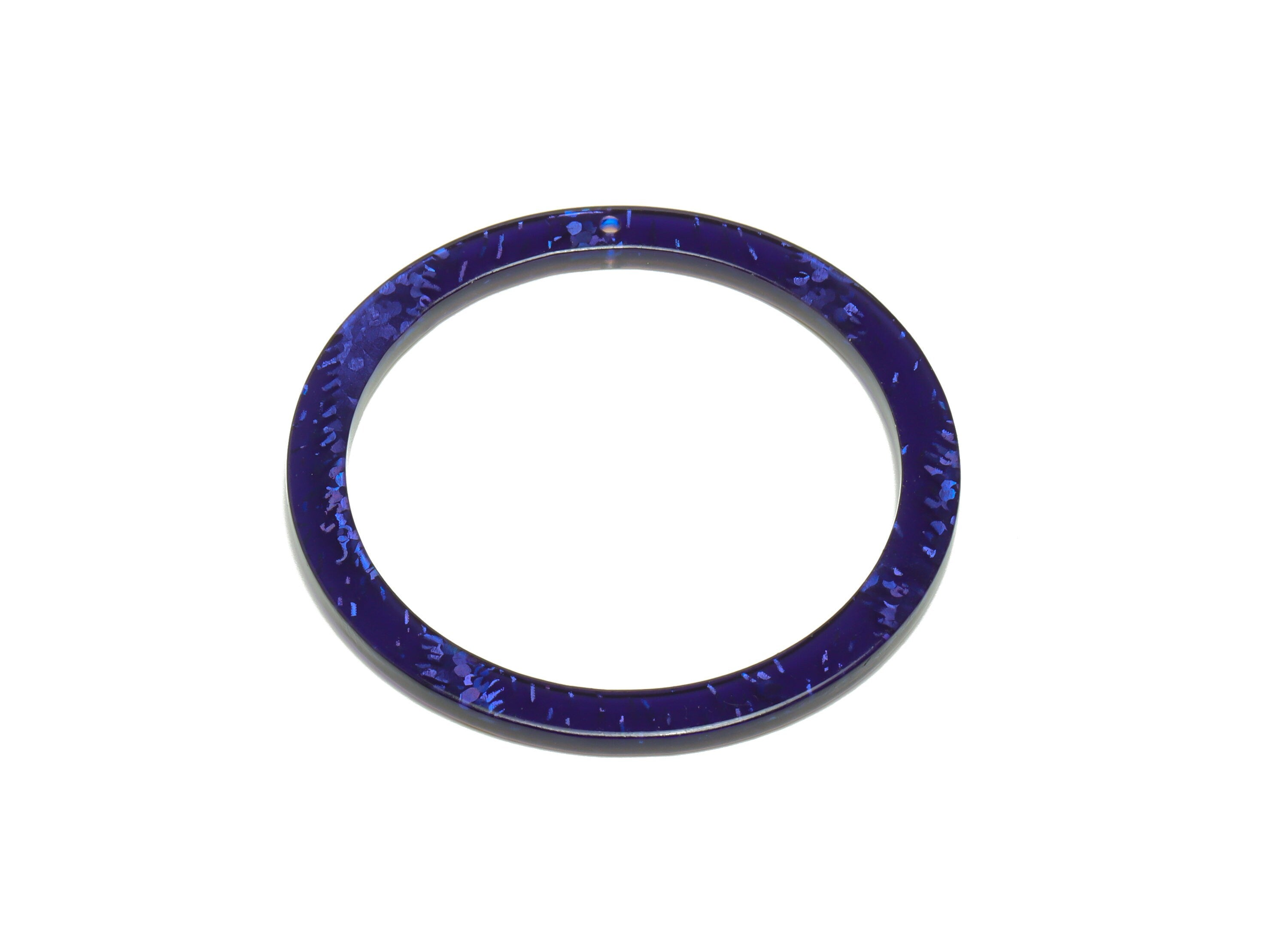 PVC Hoop Earrings Charms - Circle Pendant - Purple sequins Earring Findings - Jewelry Supplies - Color Code:A958 - 44x44x2mm-AC2620-A958 - DOMEDBAZAAR