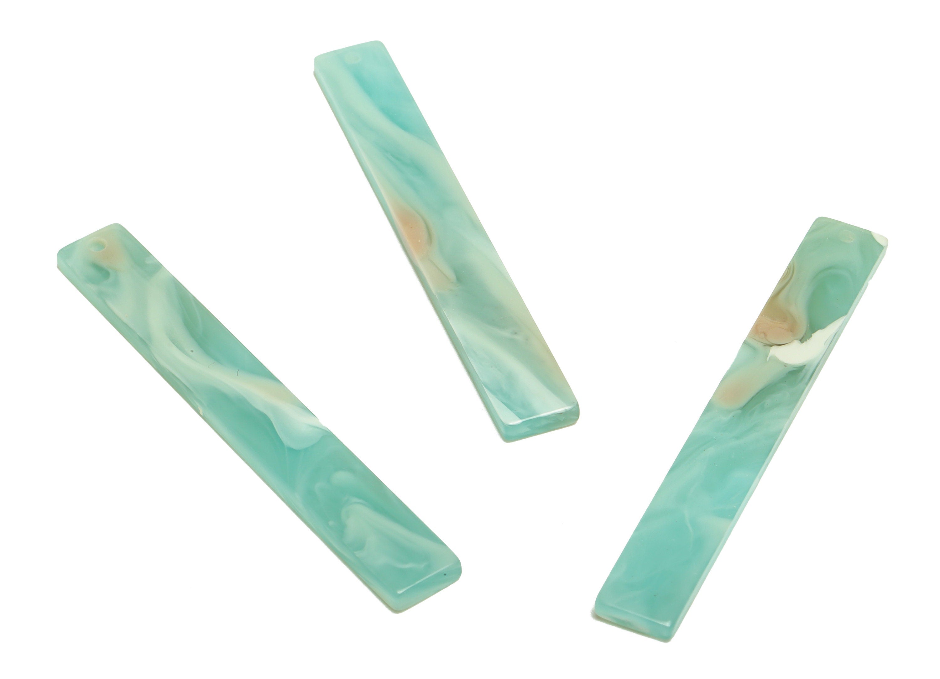 Acrylic Stick Charms - Bar Earrings and Pendant - Rainbow Earring Charm - Jewelry Supplies - Color Code: A969 - 59x7.8x2.5mm - AC2622-A969 - DOMEDBAZAAR