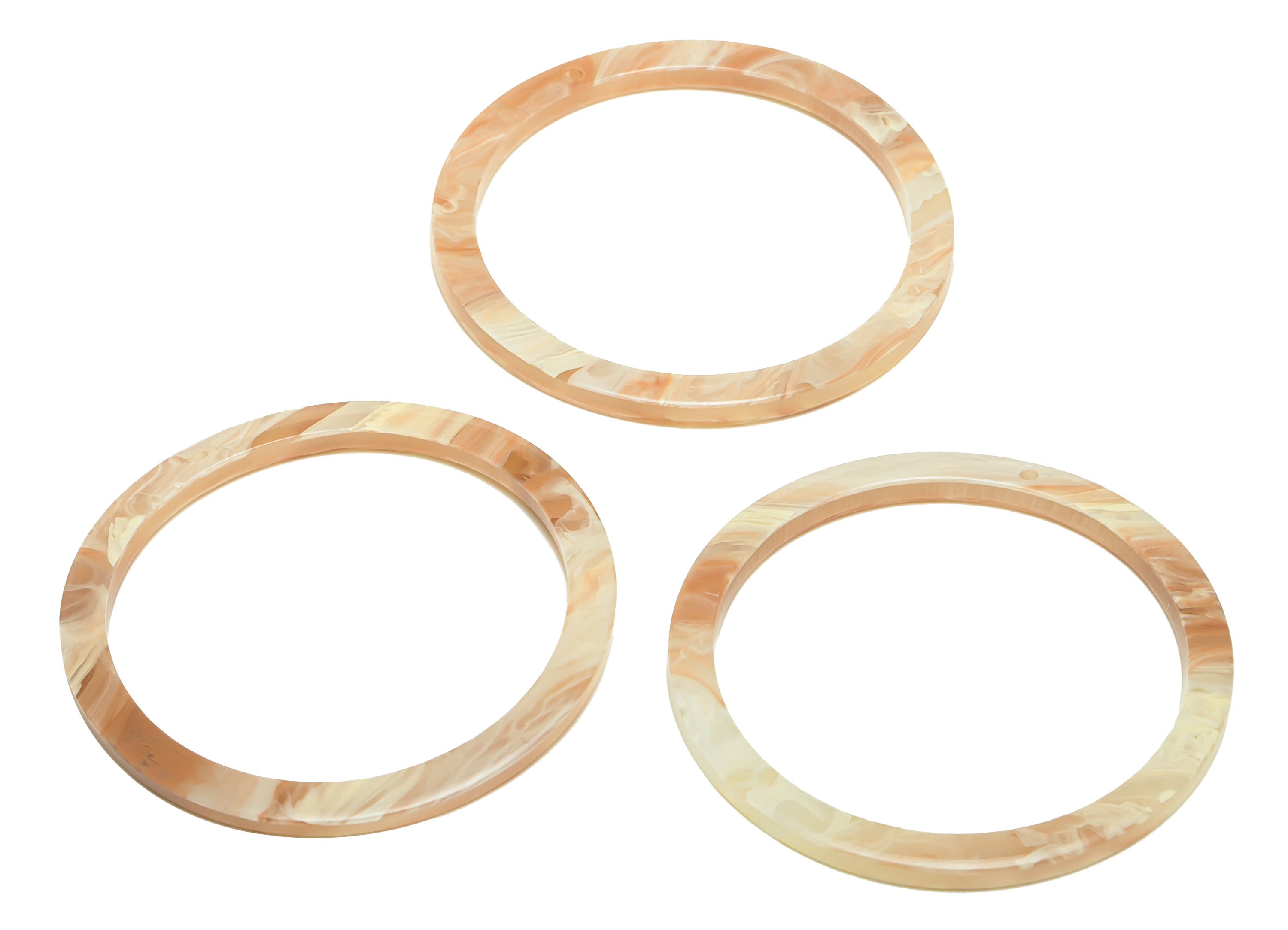 Acrylic Hoop Earrings Charms - Circle Pendant - Rainbow Earring Findings - Jewelry Supplies - Color Code:A961 - 44x44.3x2mm -AC2620-A961 - DOMEDBAZAAR