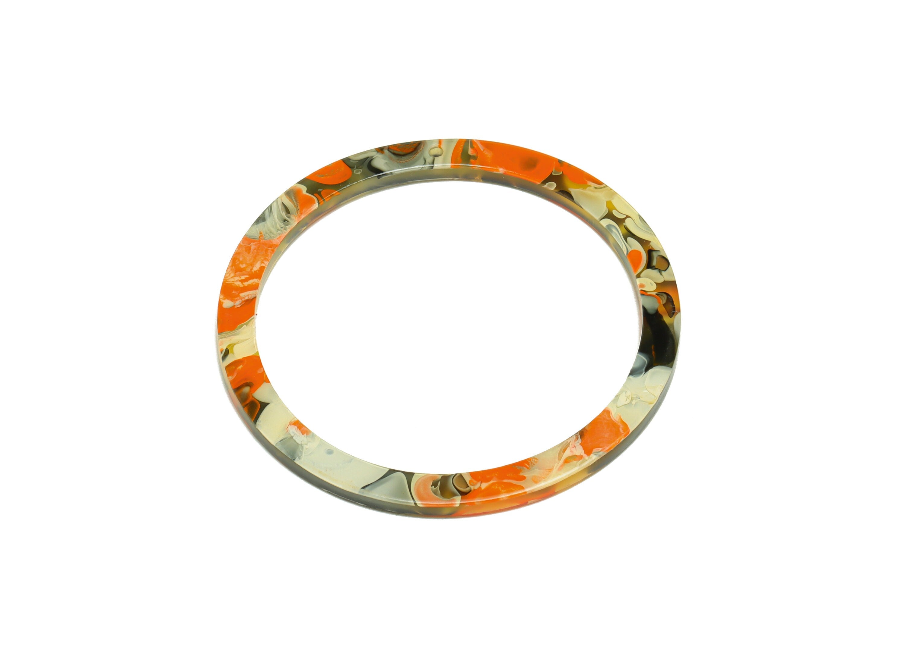 Acrylic Hoop Earrings Charms - Circle Pendant - Rainbow Earring Findings - Jewelry Supplies - Color Code:A985 - 44x44.3x2mm -AC2620-A985 - DOMEDBAZAAR
