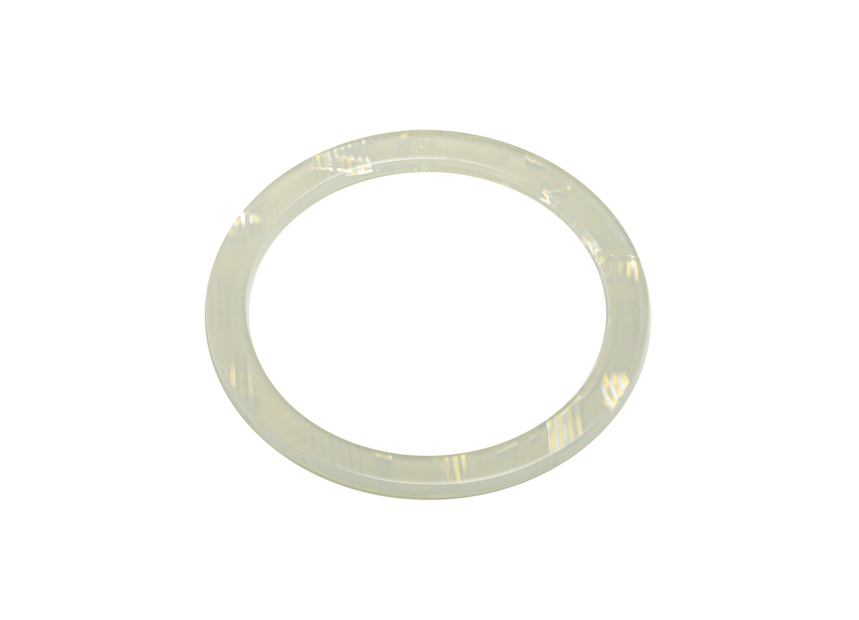 PVC Hoop Earrings Charms - Circle Pendant - White Earring Findings - Jewelry Supplies - Color Code:A514 - 44x44x2mm-AC2620-A514 - DOMEDBAZAAR