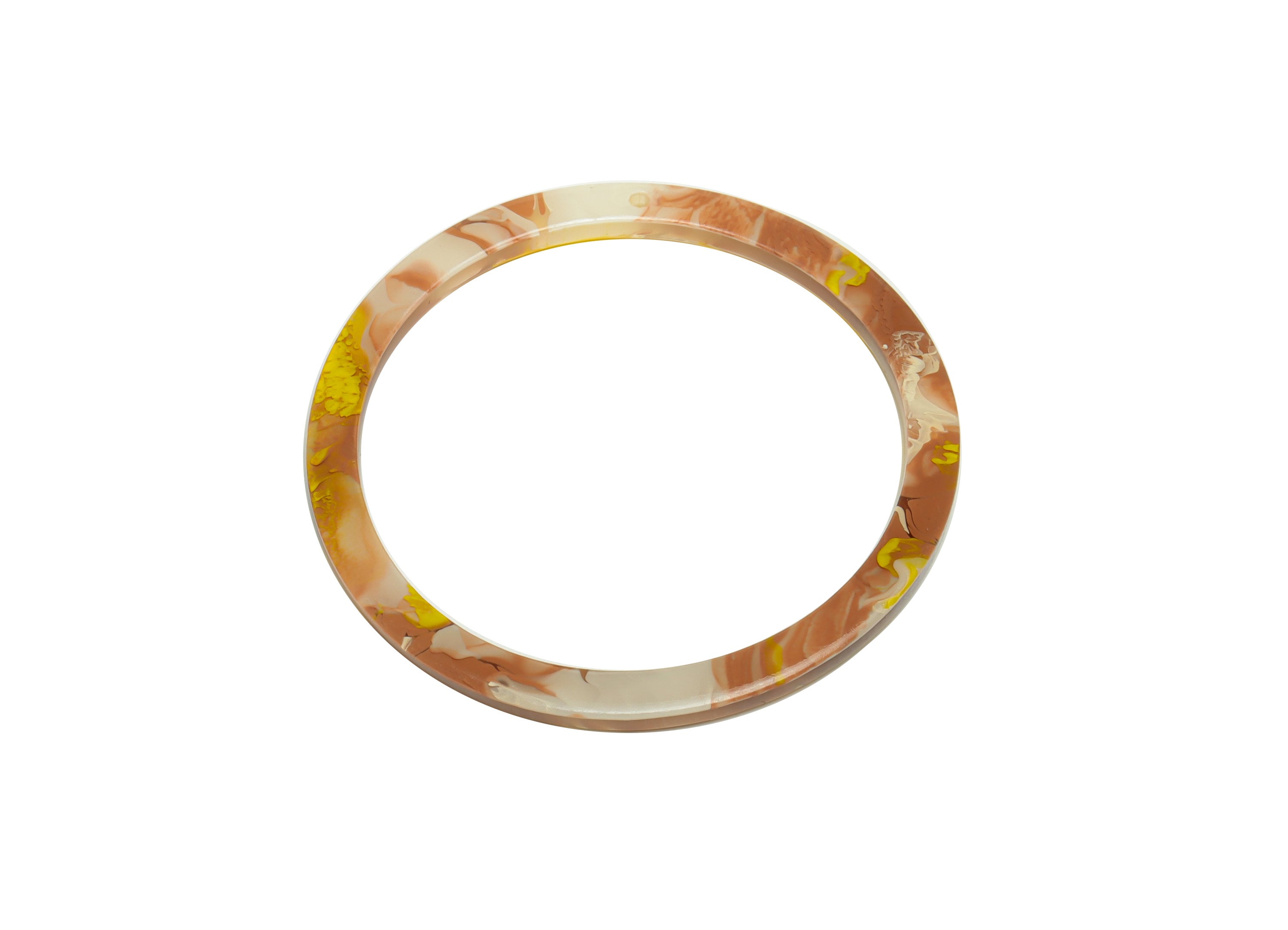 Acrylic Hoop Earrings Charms - Circle Pendant - Rainbow Earring Findings - Jewelry Supplies - Color Code:A583 - 44x44.3x2mm -AC2620-A583 - DOMEDBAZAAR