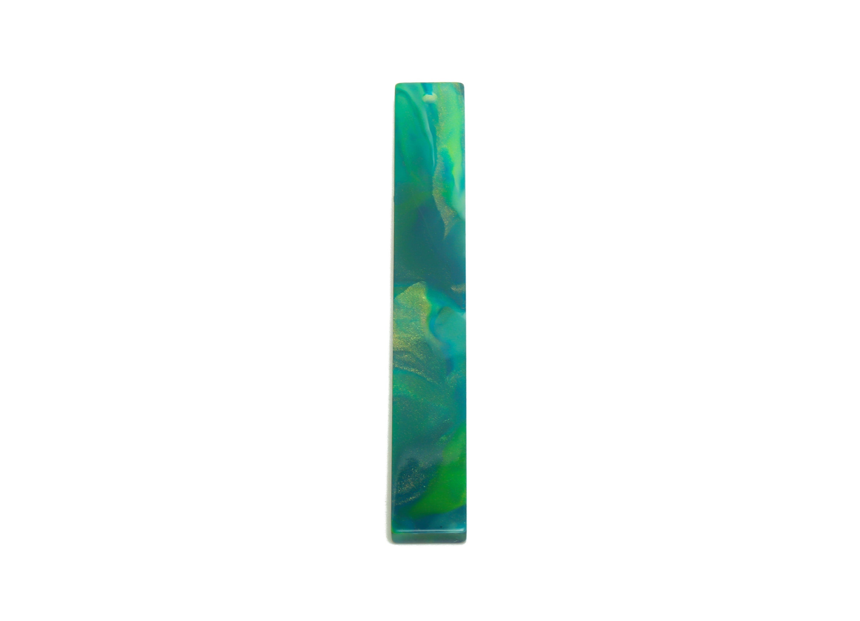 Acrylic Stick Charms - Bar Earrings and Pendant - Green Earring Charm - Jewelry Supplies - Color Code: A964 - 59x7.8x2.5mm - AC2622-A964 - DOMEDBAZAAR