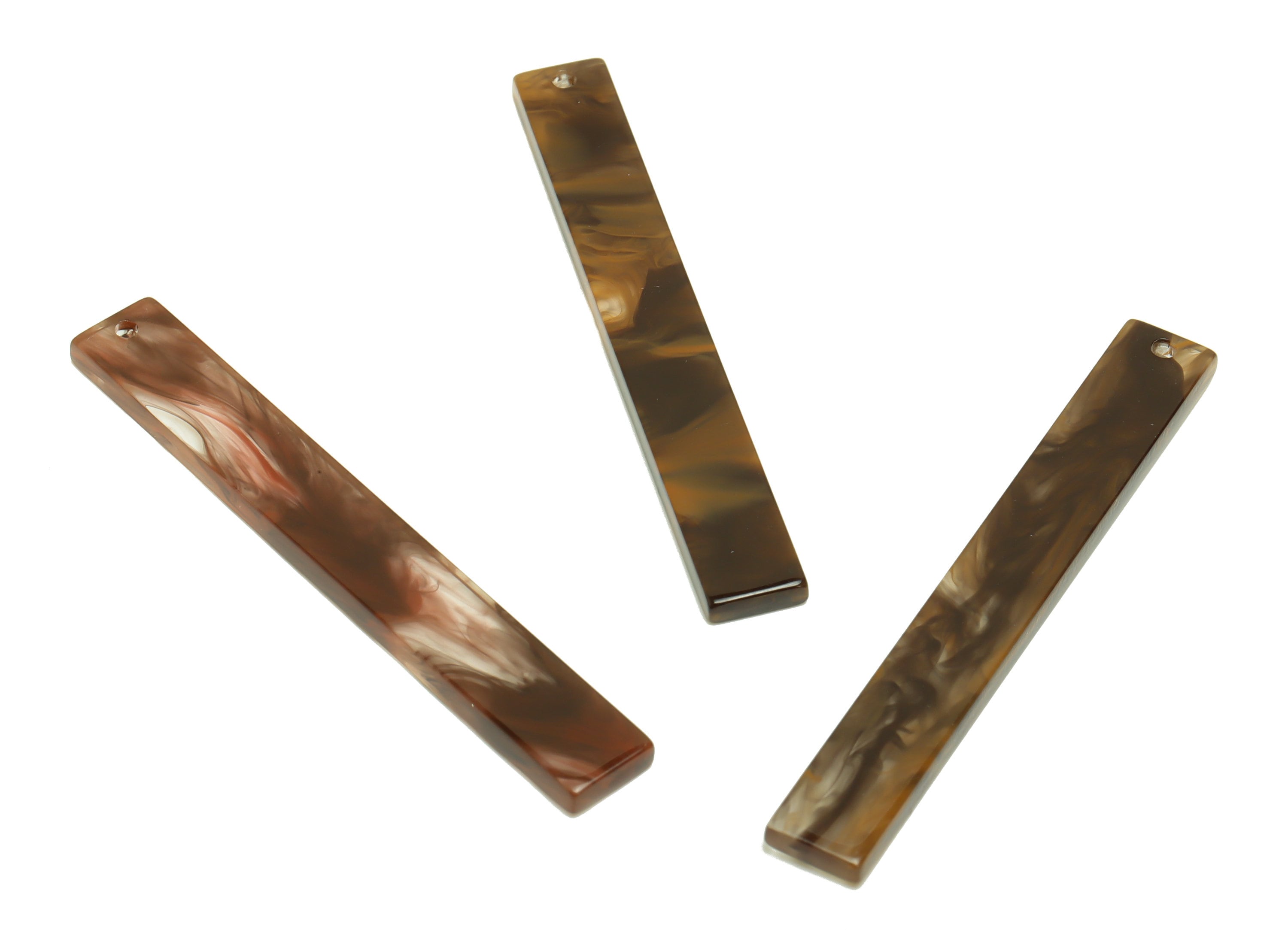 Acrylic Stick Charms - Bar Earrings and Pendant - coffee Earring Charm - Jewelry Supplies - Color Code: A959 - 59x7.8x2.5mm - AC2622-A959 - DOMEDBAZAAR