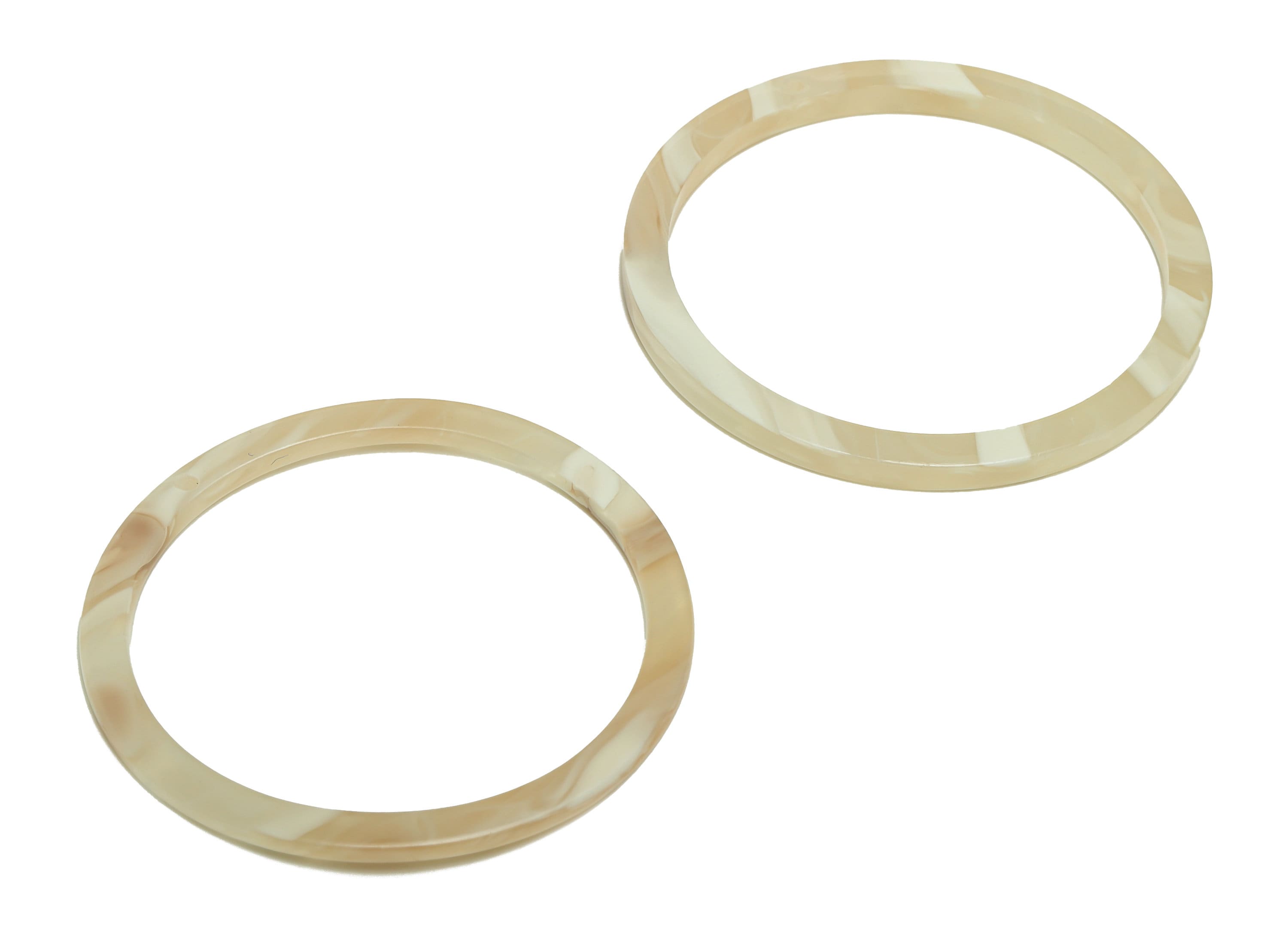 Acrylic Hoop Earrings Charms - Circle Pendant - Rainbow Earring Findings - Jewelry Supplies - Color Code:A966 - 44x44.3x2mm -AC2620-A966 - DOMEDBAZAAR