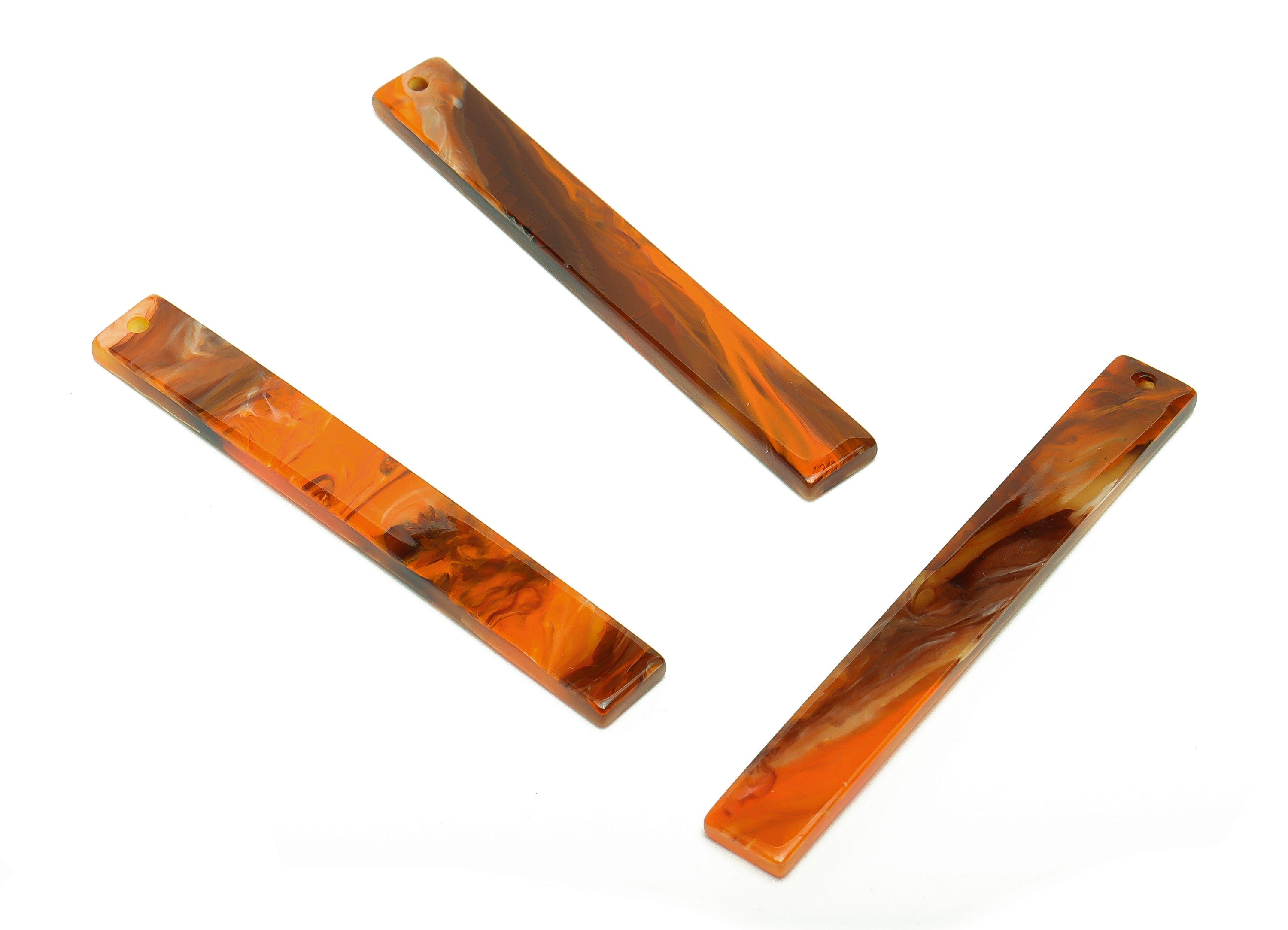 Acrylic Stick Charms - Bar Earrings and Pendant - Rainbow Earring Charm - Jewelry Supplies - Color Code: A937 - 59x7.8x2.56mm - AC2622-A937 - DOMEDBAZAAR