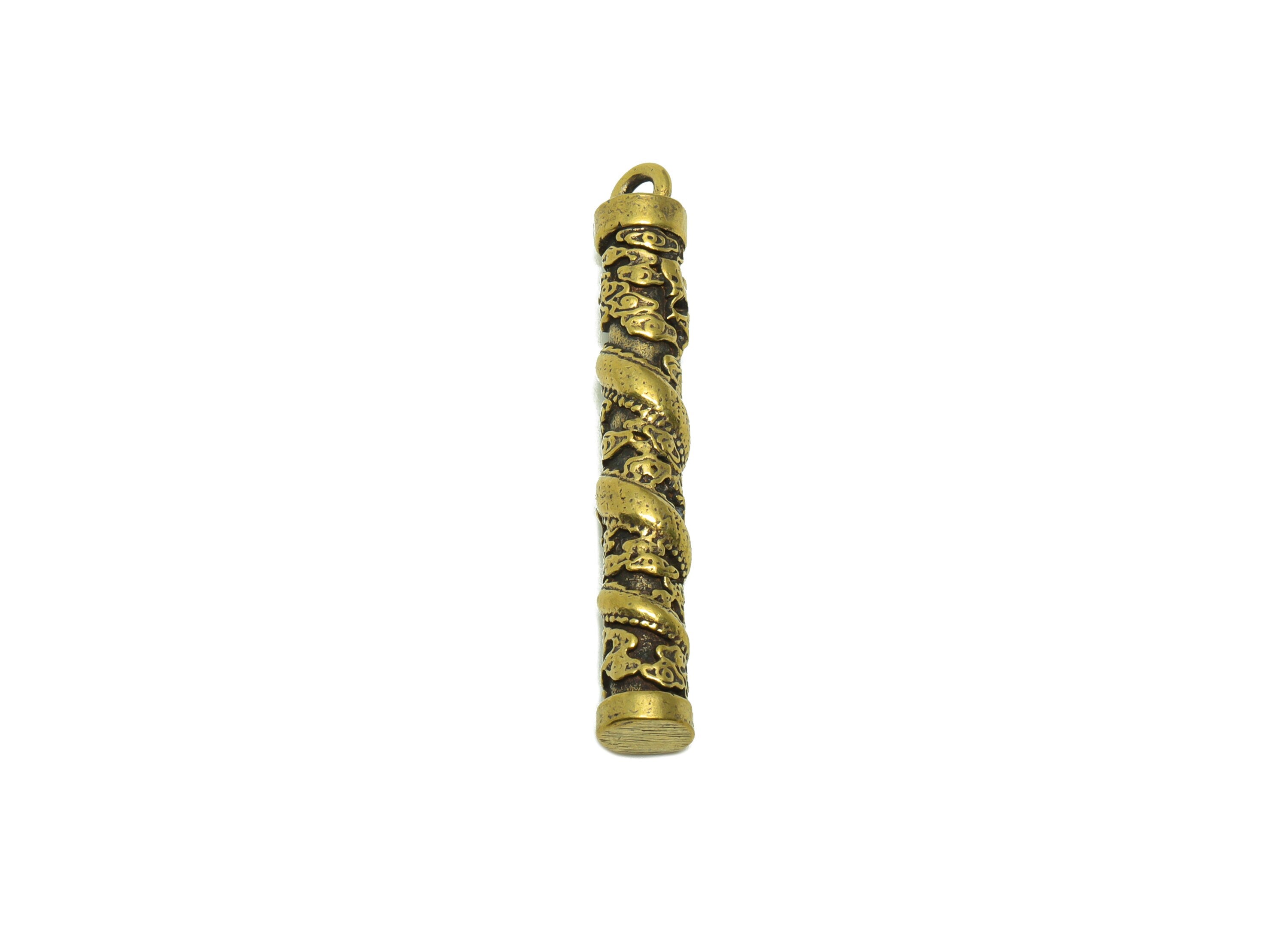 Brass Stick Charms - Raw Brass Stirp Earring Charm - Textured Bar Figure - Antique Looking Pendant - Stirp Pendant - 44.52x6.8x6mm - PP8761 - DOMEDBAZAAR