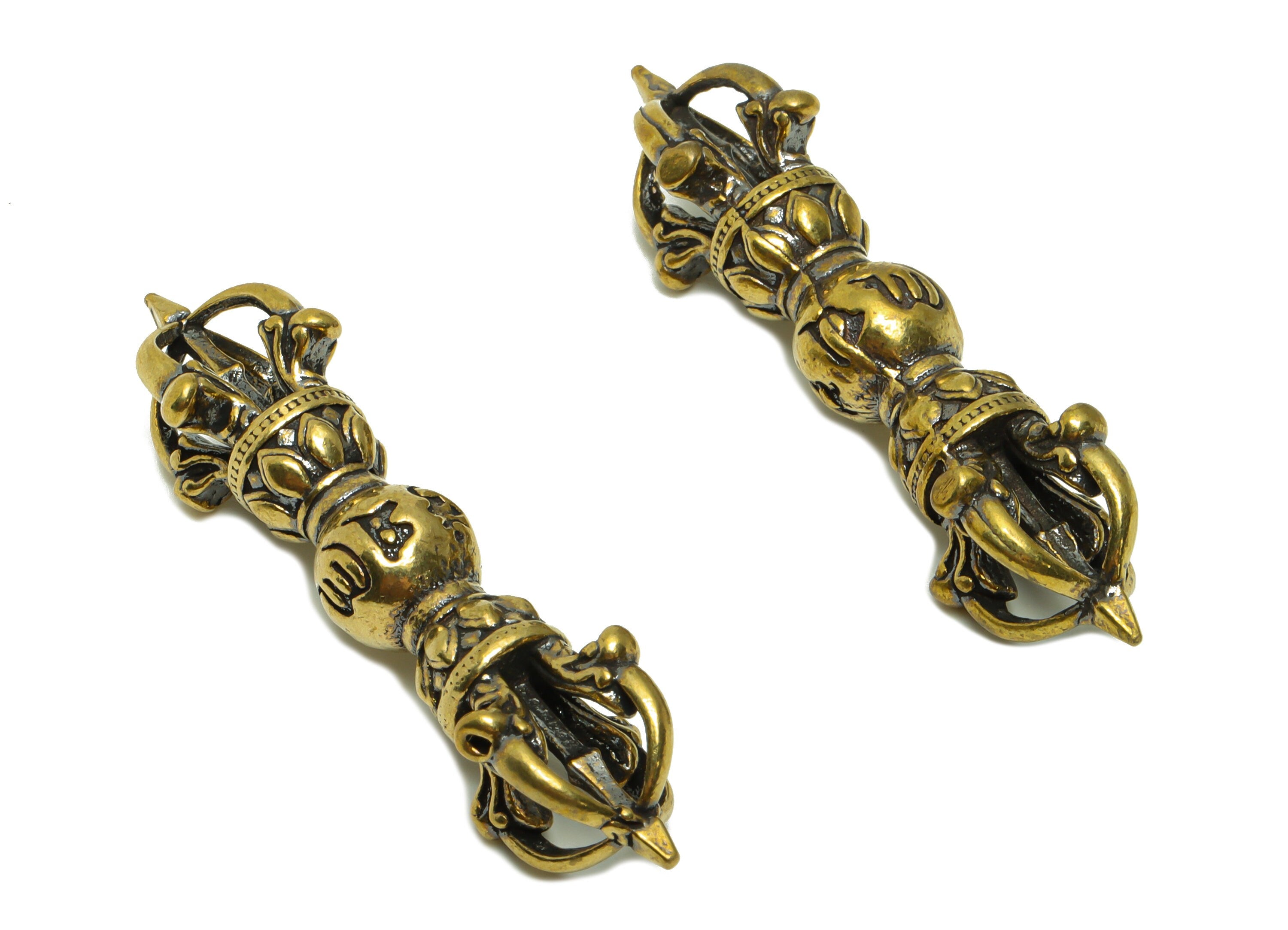 Brass Stick Charms - Raw Brass Walking Stick - Magic Wand Figure - Antique Looking Pendant - Magic Wand Charms - 52x15.2x9.75mm - PP8746 - DOMEDBAZAAR