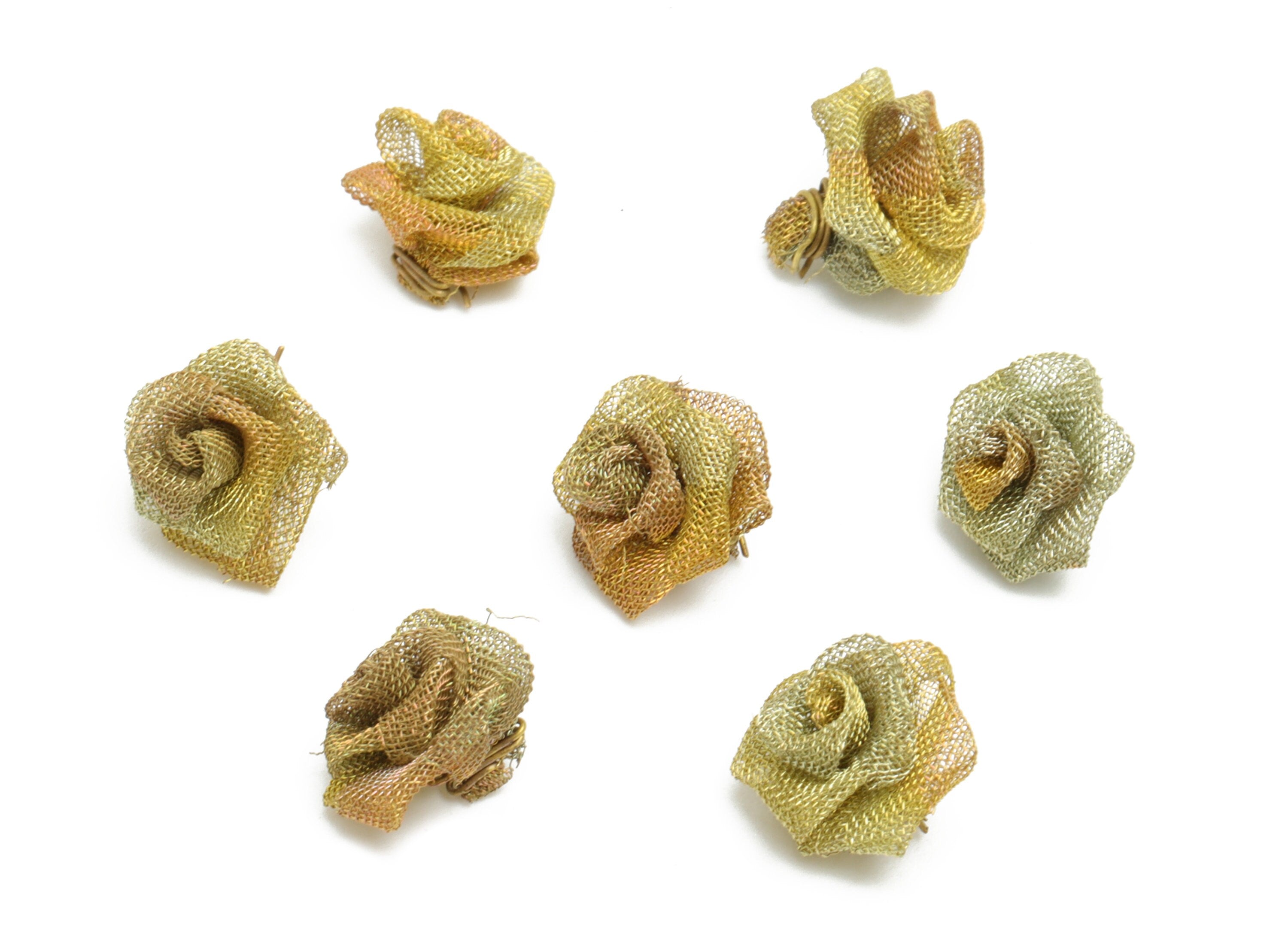 Brass Rose Earring Charms - Raw Brass Flower Charm - Brass Cubic Rose Earring Charm - Rose Figure - Jewelry Supplies - 9.36x9x8mm - PP8904 - DOMEDBAZAAR