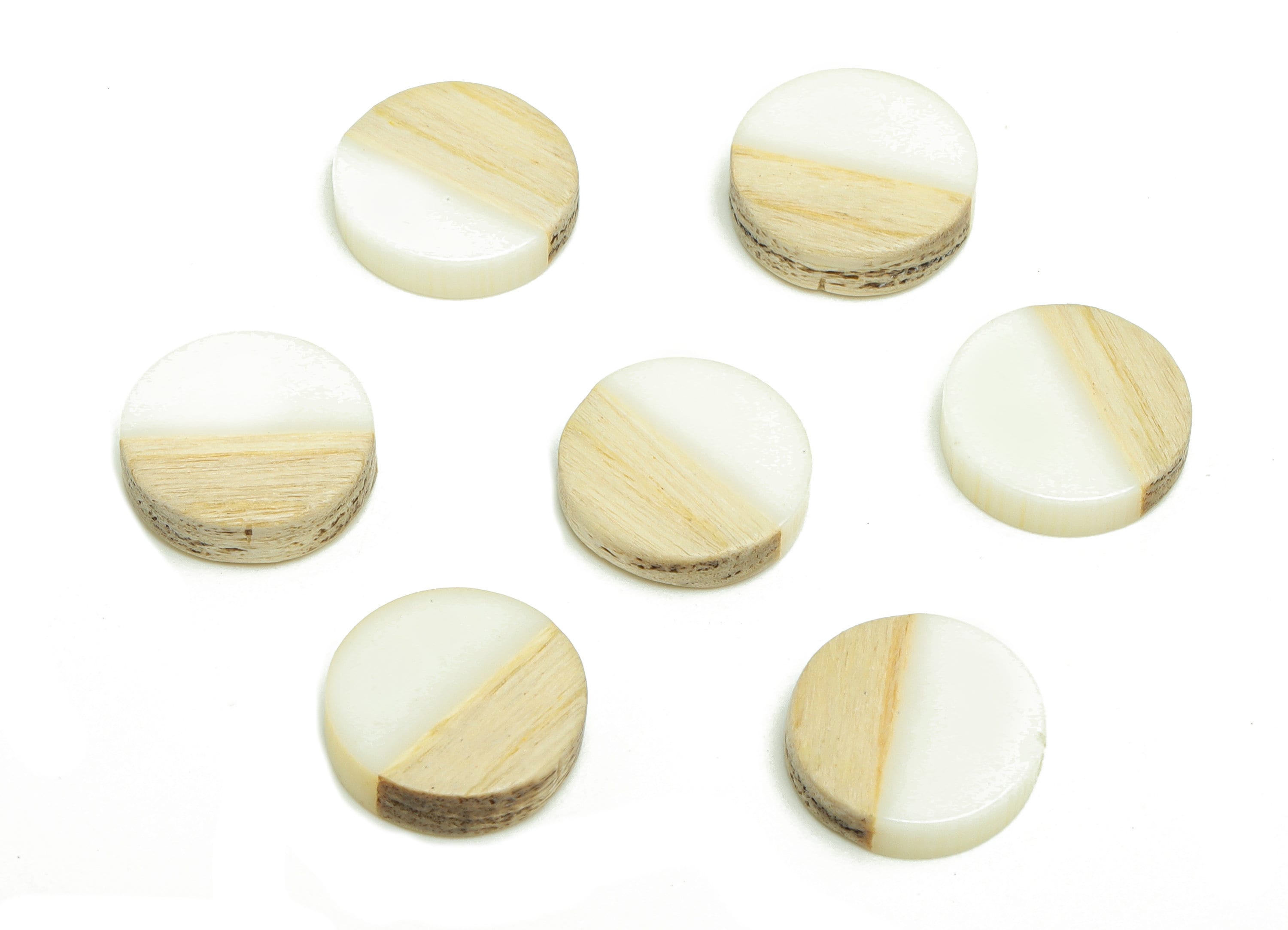 Redwood Resin Round Earring Charm - Redwood Resin Circle Charm - Redwood Resin Charm - 12.19x12.10x3.32mm - BB1312B - DOMEDBAZAAR