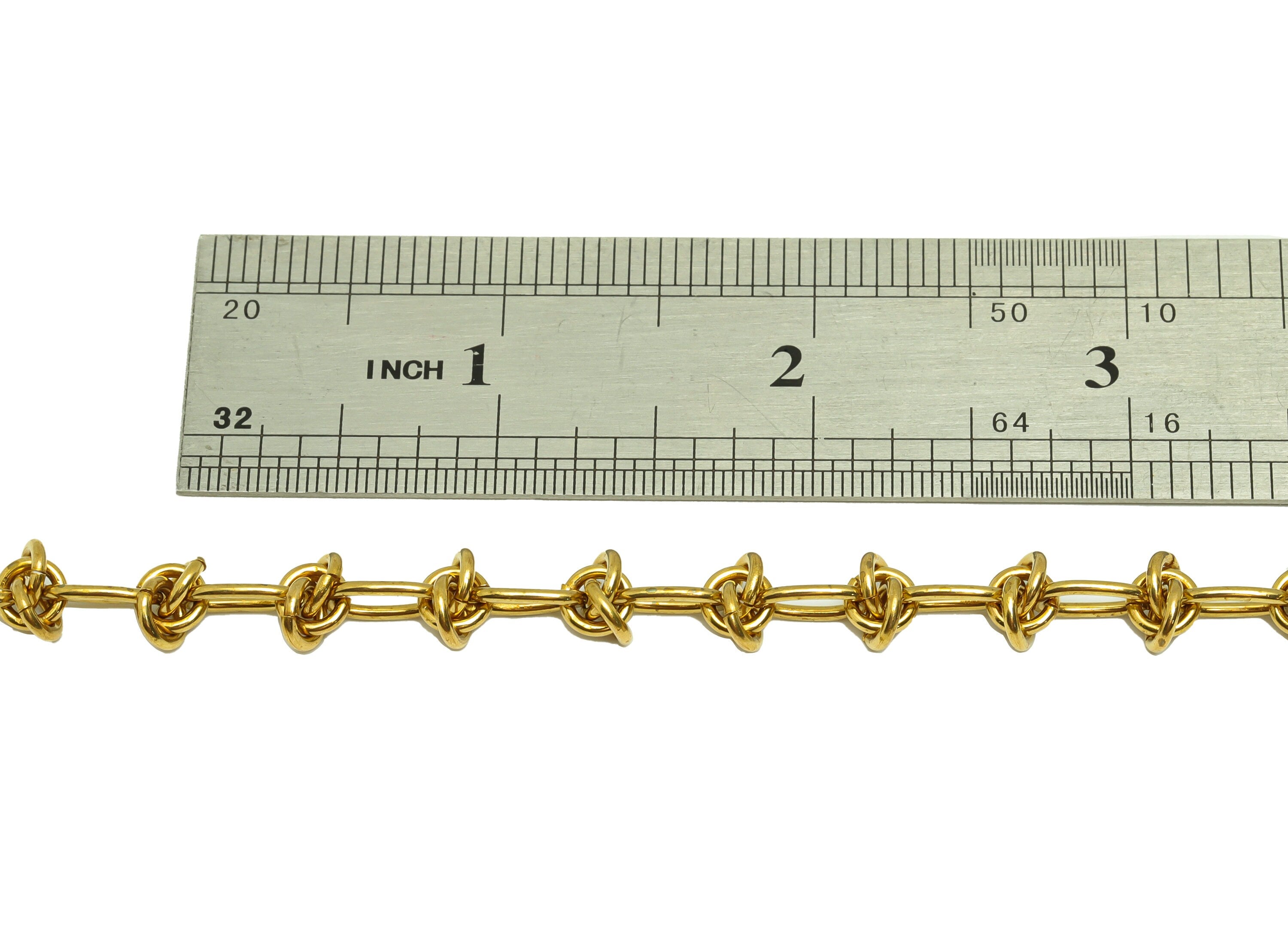 1.6 Knot Chain - Raw Brass Thick Chunky Chian - Brass Bracelet Chain - Brass Knot Chain - Jeweler Making - 15.54x 5.2x1.17mm - PP8631 - DOMEDBAZAAR