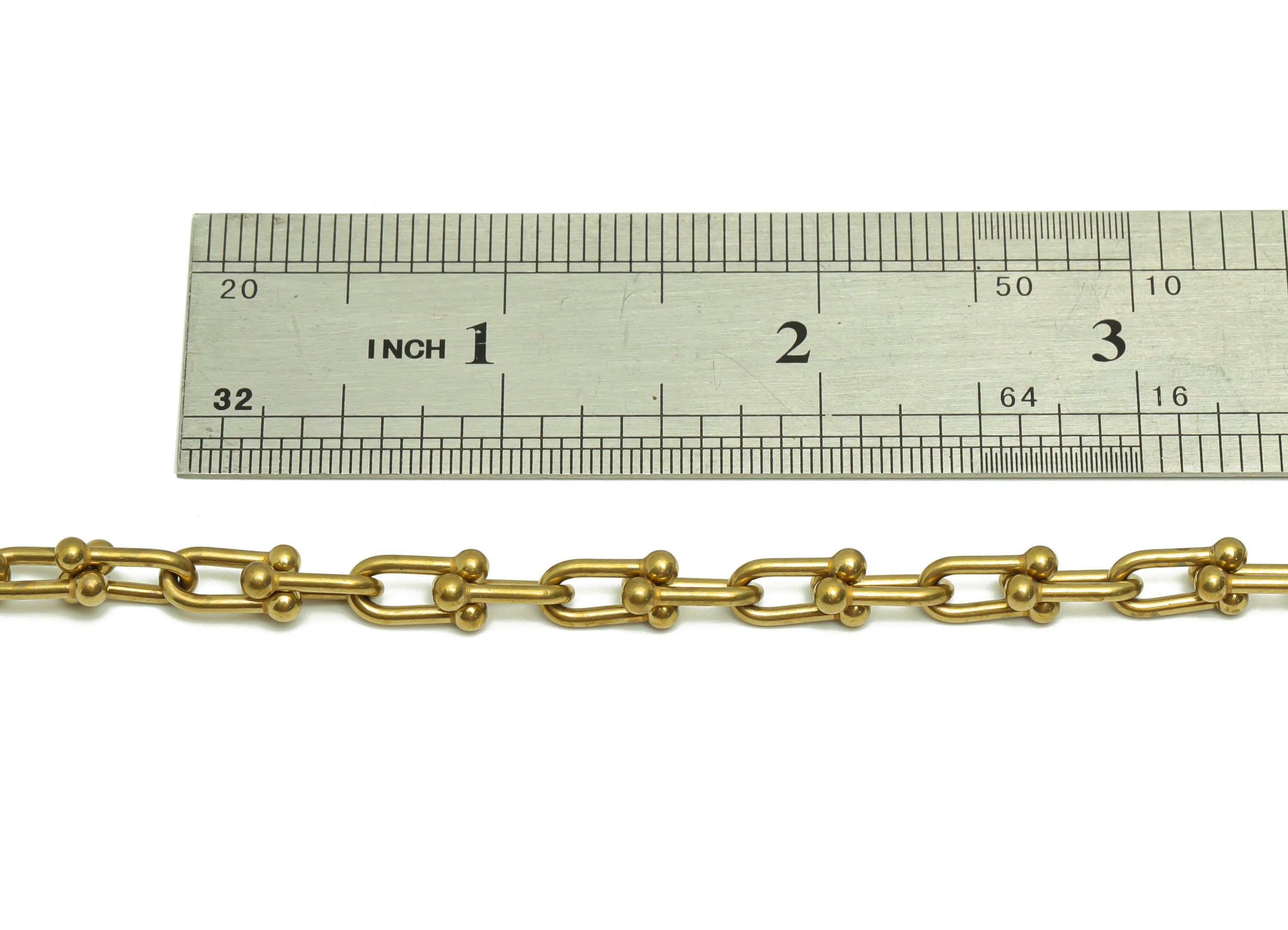 1.6 U Link Chain - Raw Brass Trendy Chunky Chain - Brass Bracelet Chain - Brass Geometry U Chain - Jeweler Making - 11.14x6x2.85mm - PP8635 - DOMEDBAZAAR