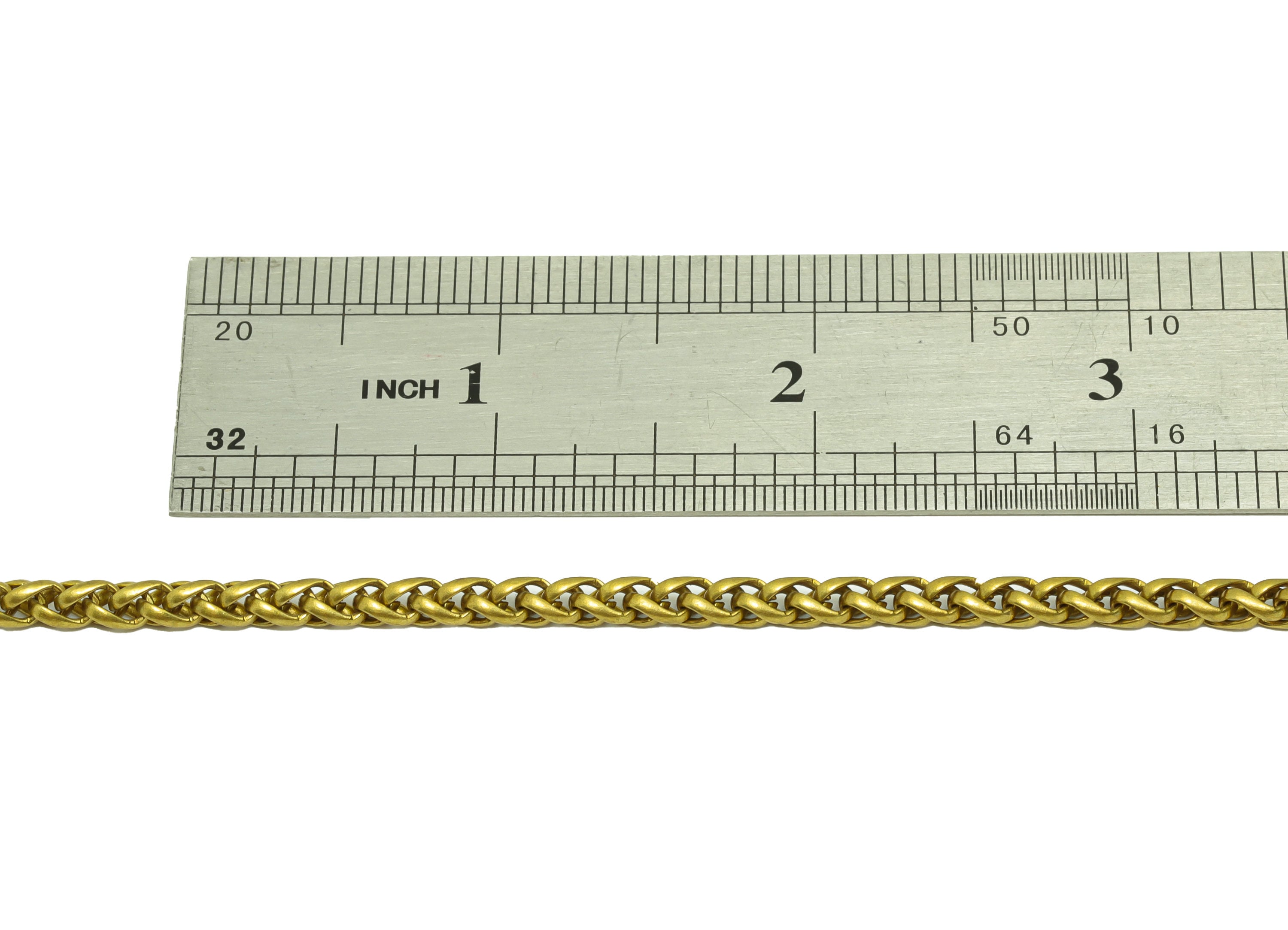4.0 Braid Chain - Raw Brass Wheat Chain - Knitted Chain - Raw Brass Braid Chain - 3.7mmBraid Chain - Jeweler Making - PP8629 - DOMEDBAZAAR