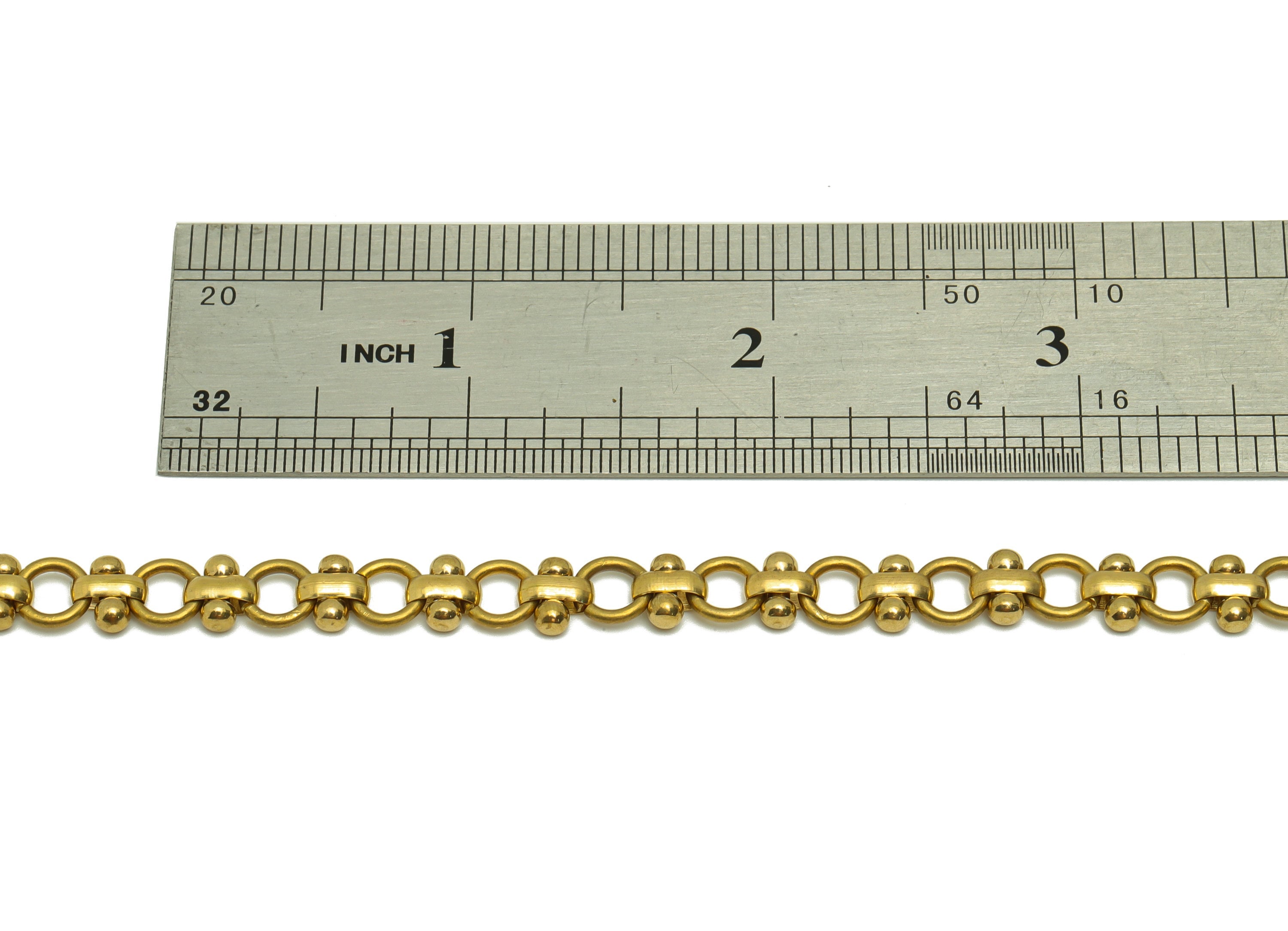 6.8 Gold Handmade Chain - Raw Brass Oval Link Chain - Brass Handmade Link Chain - Brass Barbell Chain - Jeweler Making - 10x6x2mm- PP8642 - DOMEDBAZAAR