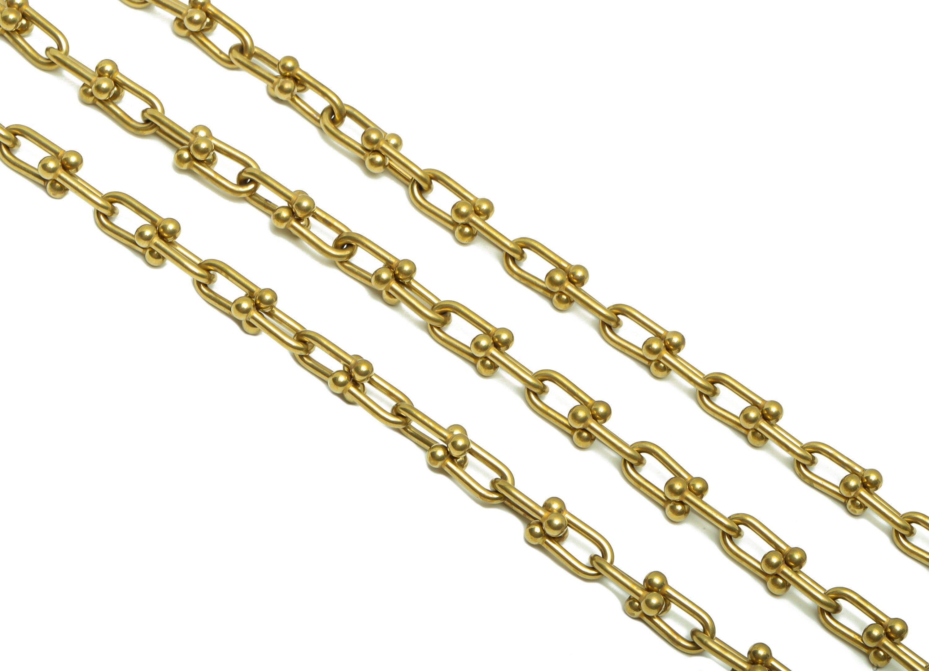 1.6 U Link Chain - Raw Brass Trendy Chunky Chain - Brass Bracelet Chain - Brass Geometry U Chain - Jeweler Making - 11.14x6x2.85mm - PP8635 - DOMEDBAZAAR