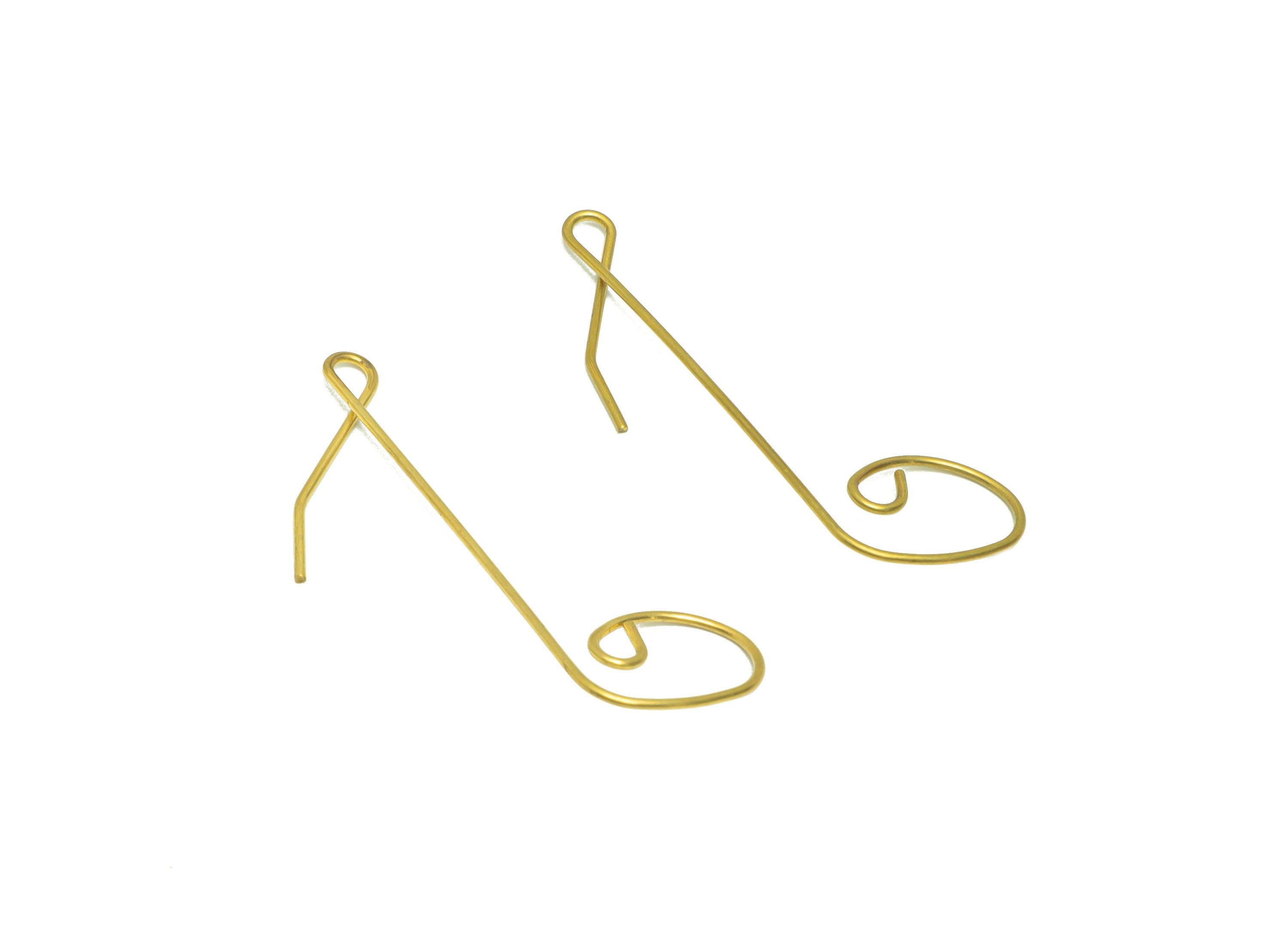 Brass Note Wire Earring Charm - Brass Note Wire Earring Charm - Music Note Wire Earring Charm - Twine Wire Earring Charm- 52x29x1mm - PP9021 - DOMEDBAZAAR
