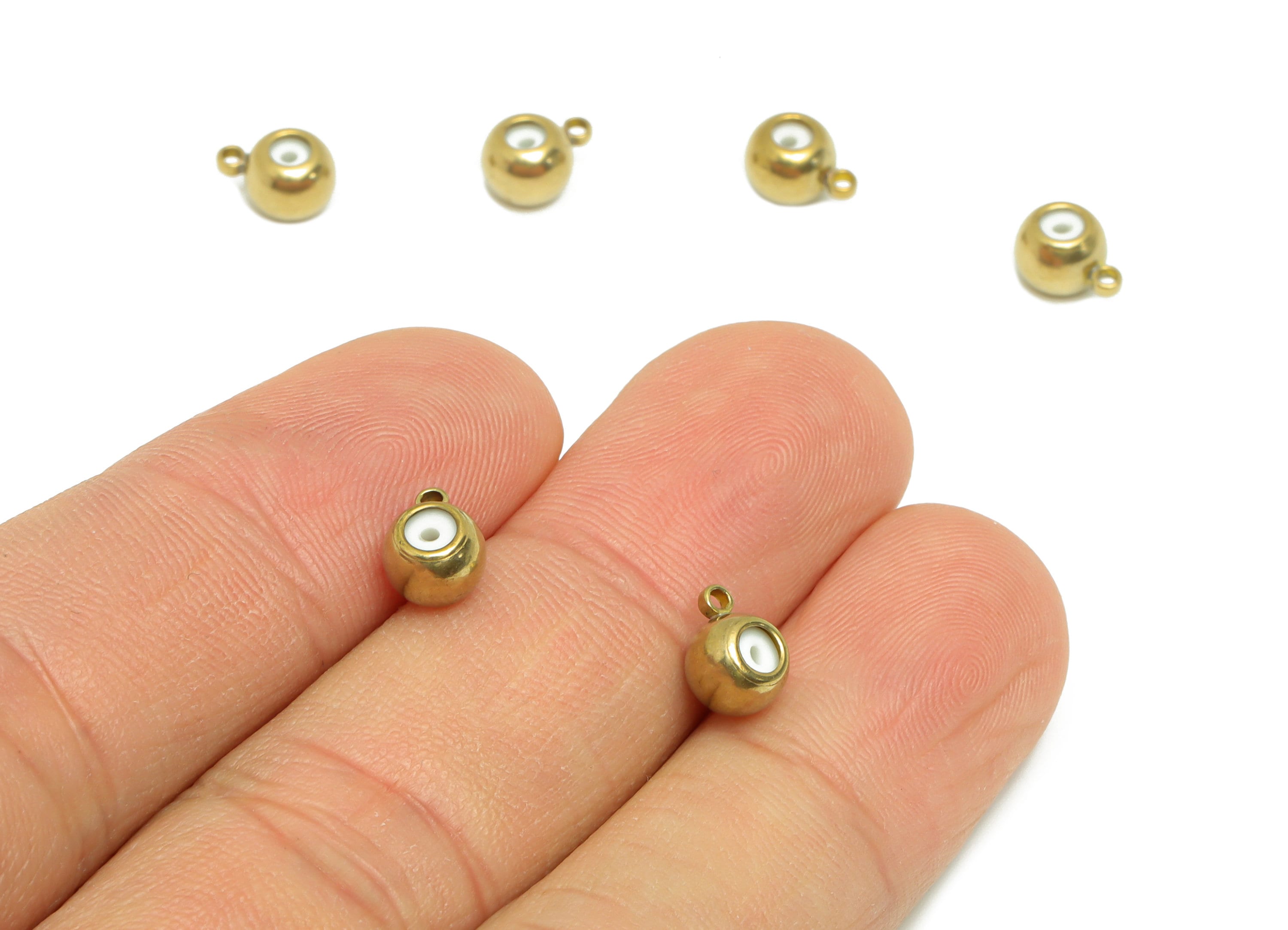 Rubber Earring Back with Loop - Brass Rubber Earring Stopper Nuts - Rubber Earring Findings - Silica Gel Post Back - 7.66x5.7x4.7mm - PP9244 - DOMEDBAZAAR