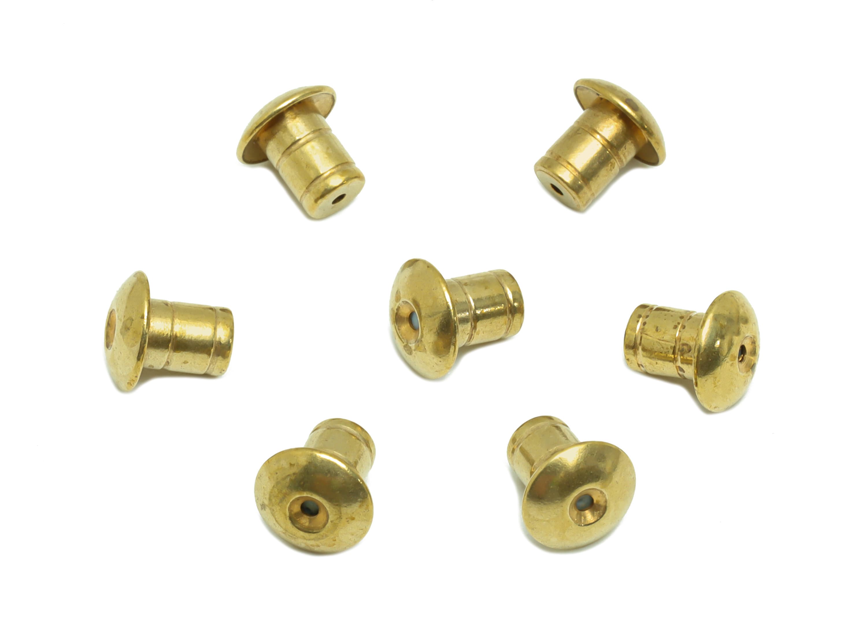 7*7 Silica Gel Rubber Earring Back - Brass Rubber Earring Stopper Nuts - Button Rubber Earring - Post Back - Earring Back - 6x6x6mm- PP9247 - DOMEDBAZAAR