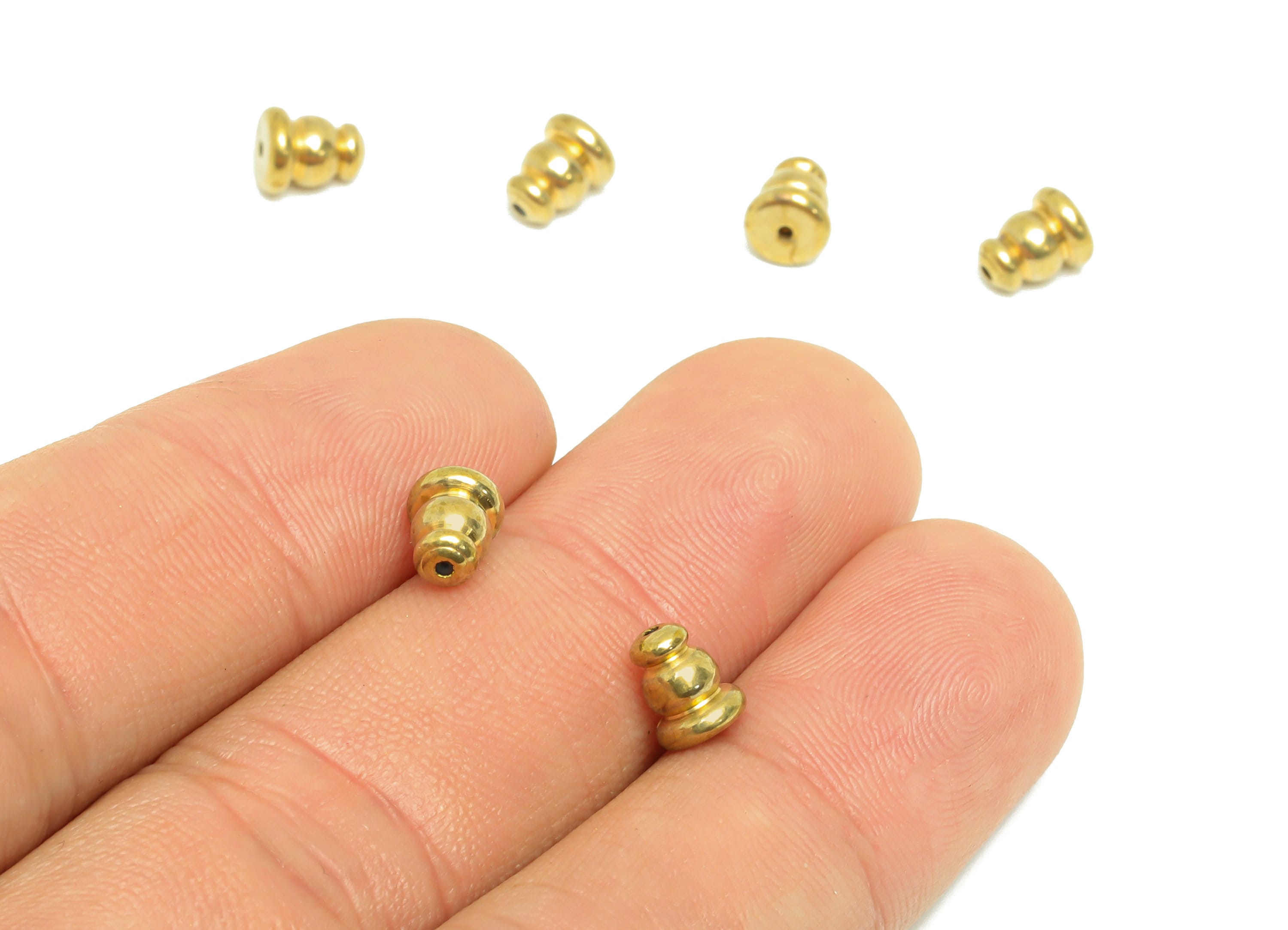 5.5*7 Silica Gel Rubber Earring Back - Brass Rubber Earring Stopper Nuts - Button Rubber Earring - Post Back - Earring Back - 6x5x6mm-PP9249 - DOMEDBAZAAR
