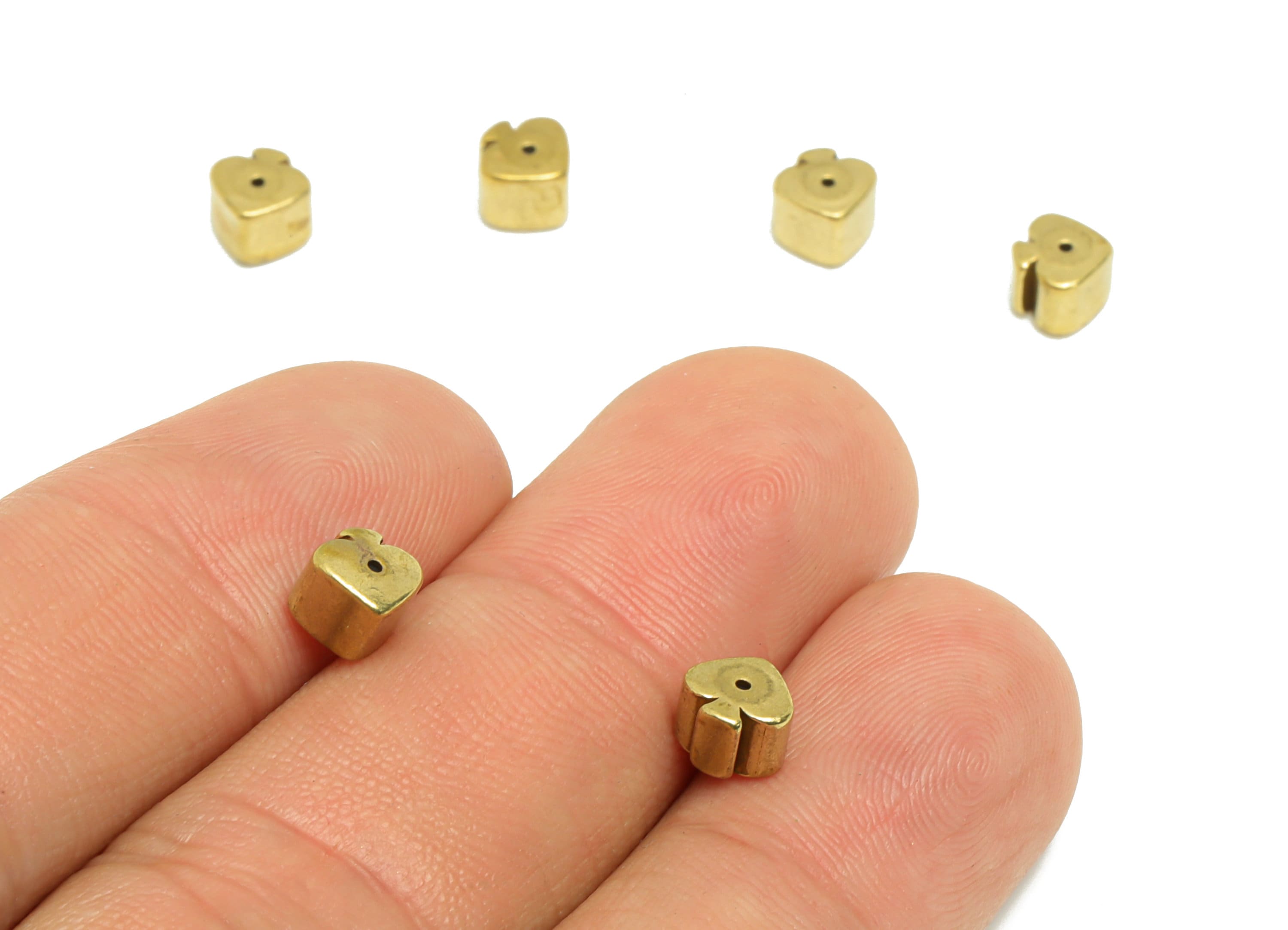 6*4 Silica Gel Rubber Earring Back - Brass Rubber Earring Stopper Nuts - Heart Rubber Earring - Post Back - Earring Back - 5x 5x4mm- PP9250 - DOMEDBAZAAR