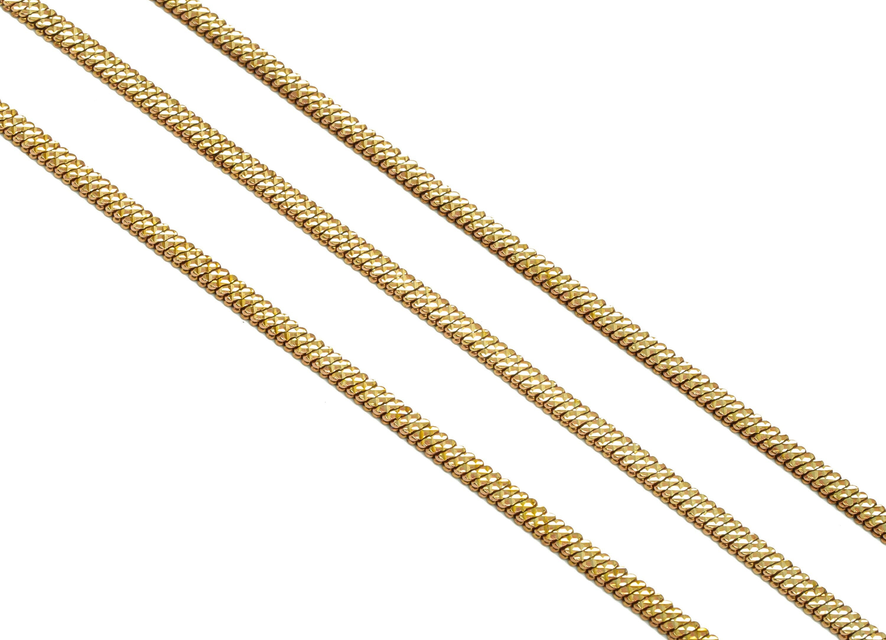 3*1.5mm Snake Chain - Brass textured Snake Chain - Brass Flat Snake Chain Leopard Chain - Brass Snake Chain - CC1232 - DOMEDBAZAAR