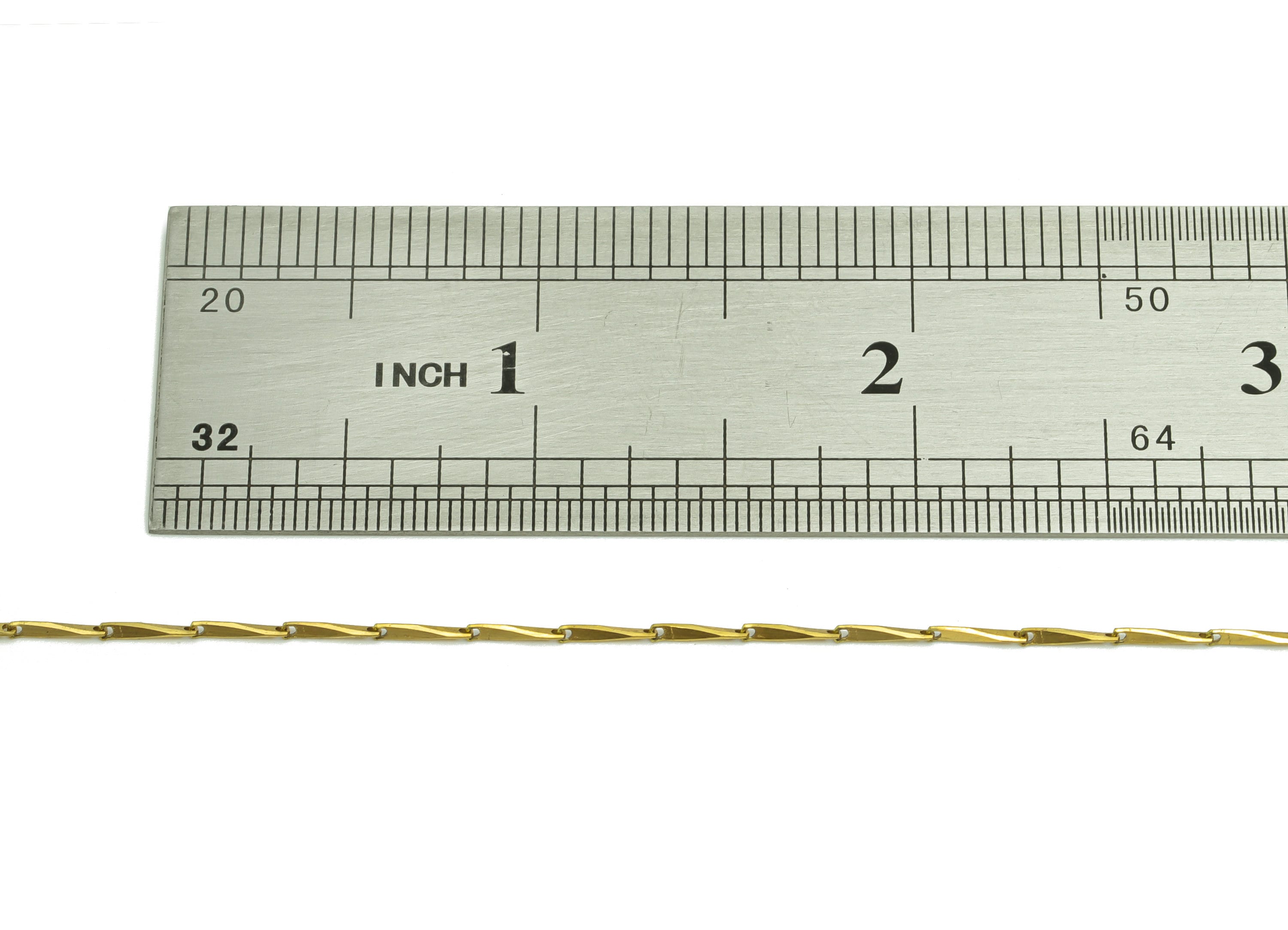 7*1.2mm Hammered Bar Chain - Handmade Bar Bead Chain - Raw Brass Hammered Bar Chain -Brass Stick Chain - CC1241 - DOMEDBAZAAR