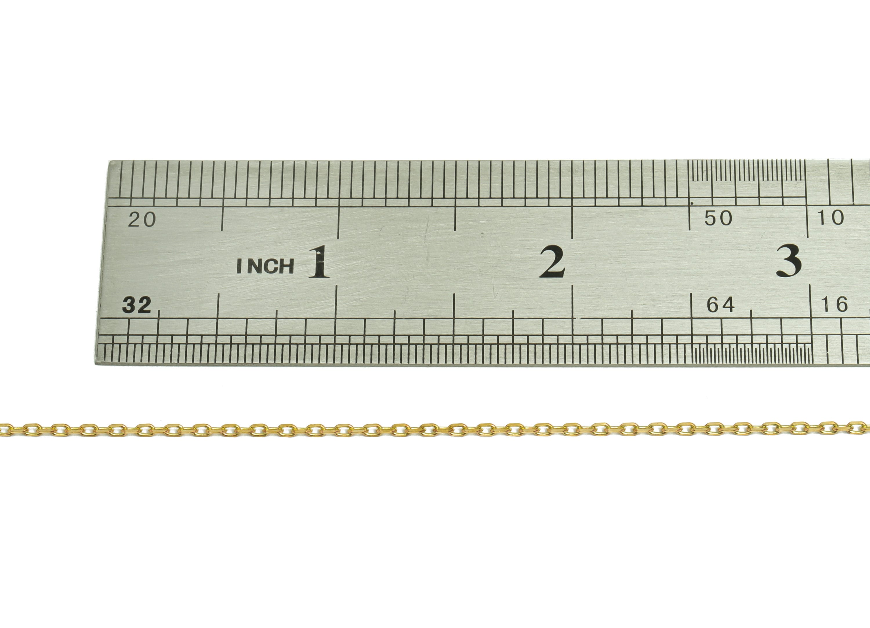 2.7mm Faceted Cable Chain - 0.245 Cable Chain- Raw Brass Faceted Cable Chain - Faceted Cable Link Chain - 2.19x1.45x0.25mm - CC1278 - DOMEDBAZAAR