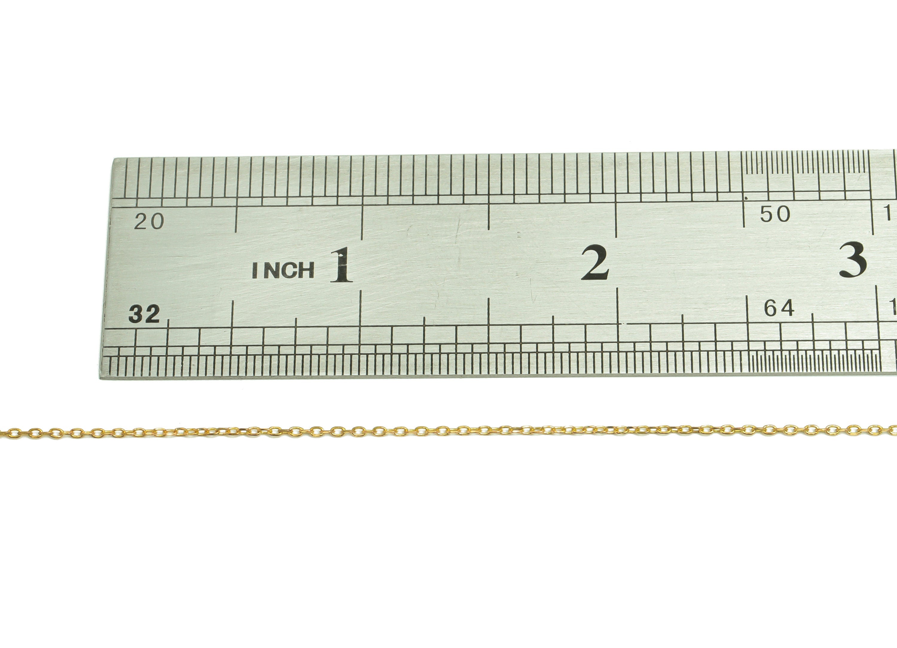 1.8mm Faceted Cable Chain - 0.225 Cable Chain- Raw Brass Faceted Cable Chain - Faceted Cable Link Chain - 1.24x1.01x0.15mm - CC1279 - DOMEDBAZAAR