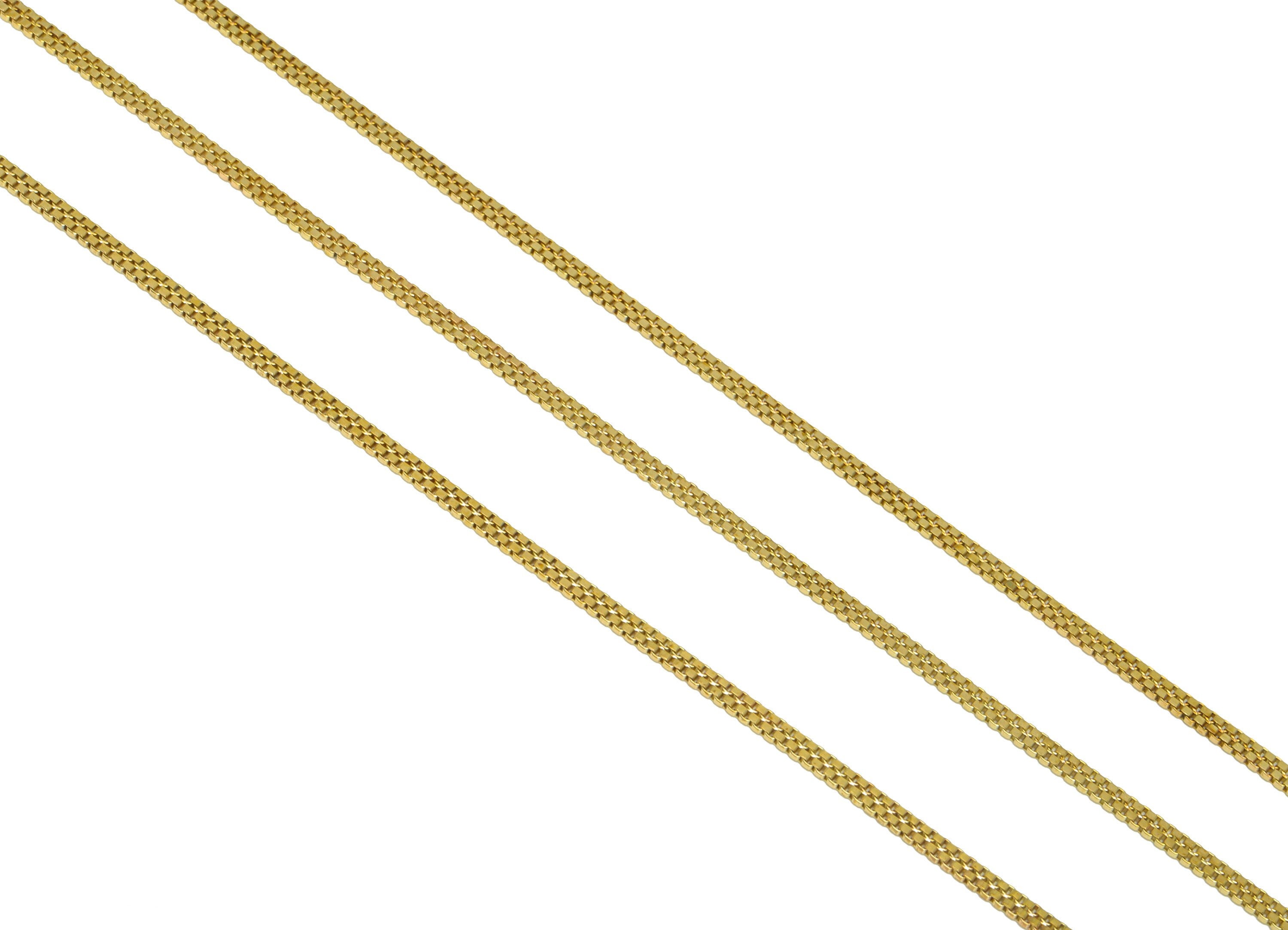 1mm Double Box Chain - Brass Cube Box Chain 2 Strand Box Chain - Box Chain For Necklace - Jeweler Making - 2.17x0.94mm - PP9009 - DOMEDBAZAAR