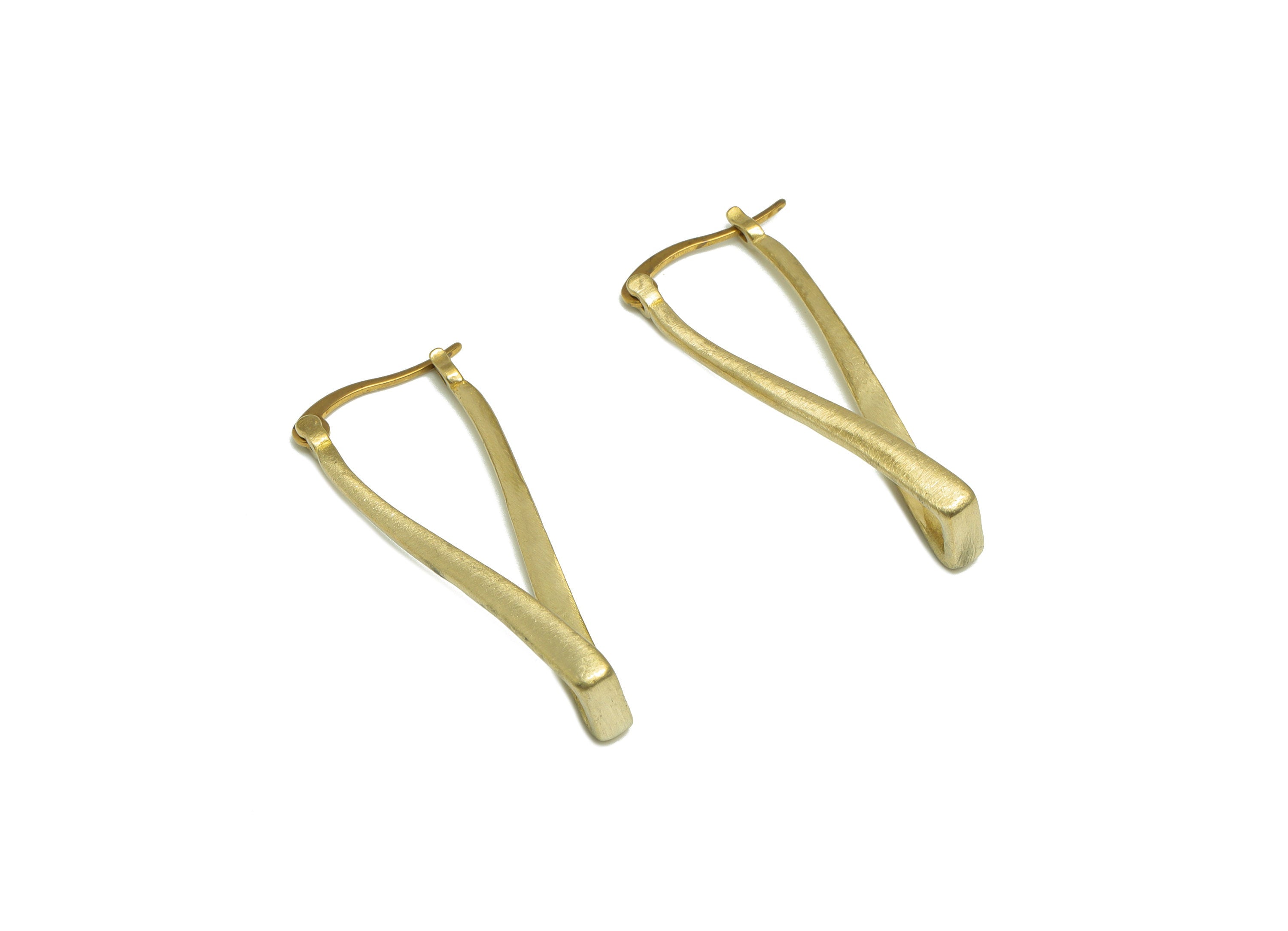 Brass Hinged Back Wire Earring - Raw Brass Rectangle Clasp Earring - Brass Hinged Clasp Back - Geometry Hinged Back - 38.4x11.6x3mm- PP9260 - DOMEDBAZAAR