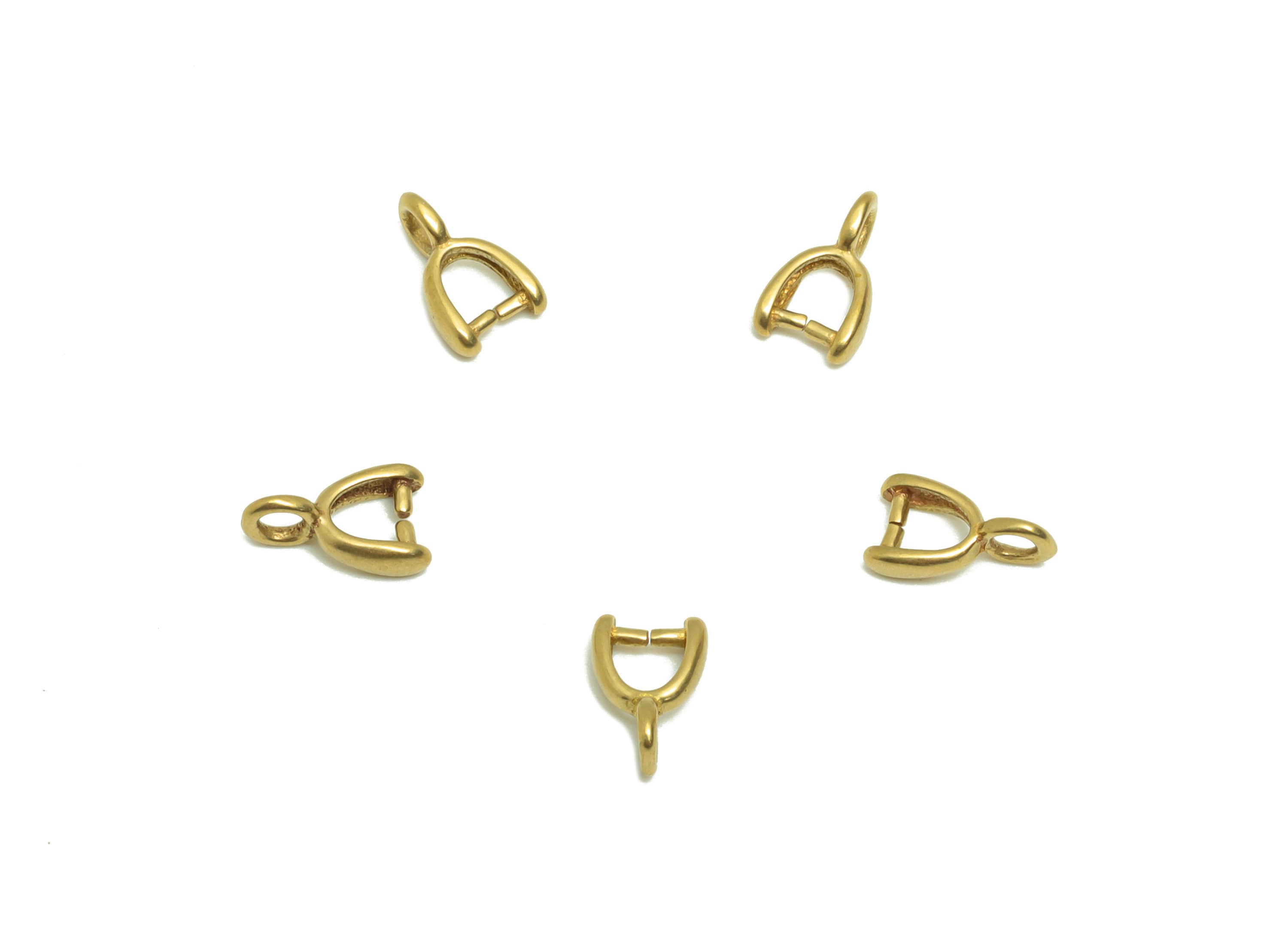 5*2 Necklace Connection Buckle - Brass Universal Buckle - Buckle Pendant - Brass Melon Seed Buckle - For Necklace - 7.2x4.5x1.76mm - PP9159 - DOMEDBAZAAR