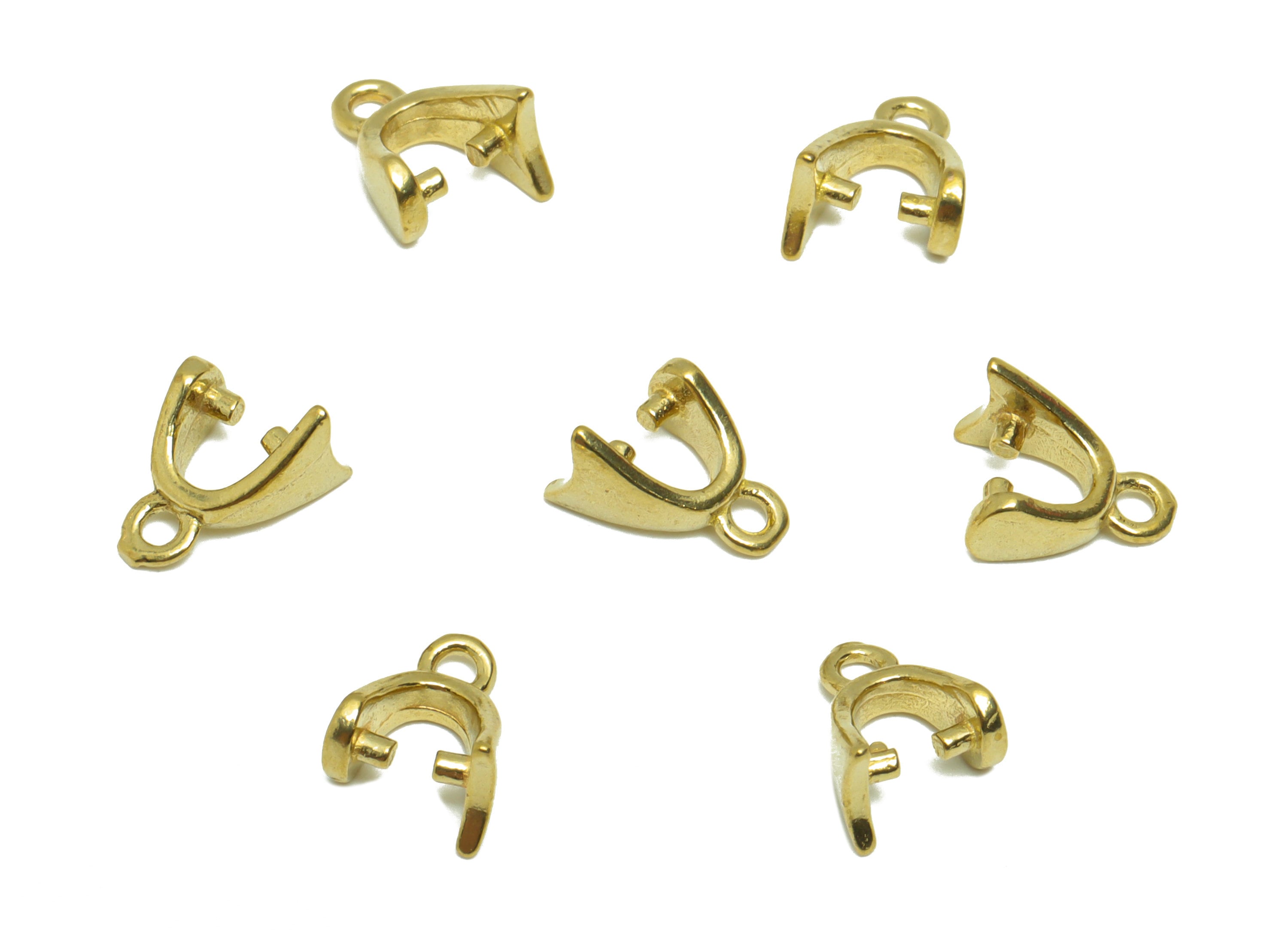 8*5.5 Necklace Connection Buckle - Brass Universal Buckle - Buckle Pendant - Brass Melon Seed Buckle - For Necklace - 8.36x6.93x1mm - PP9161 - DOMEDBAZAAR