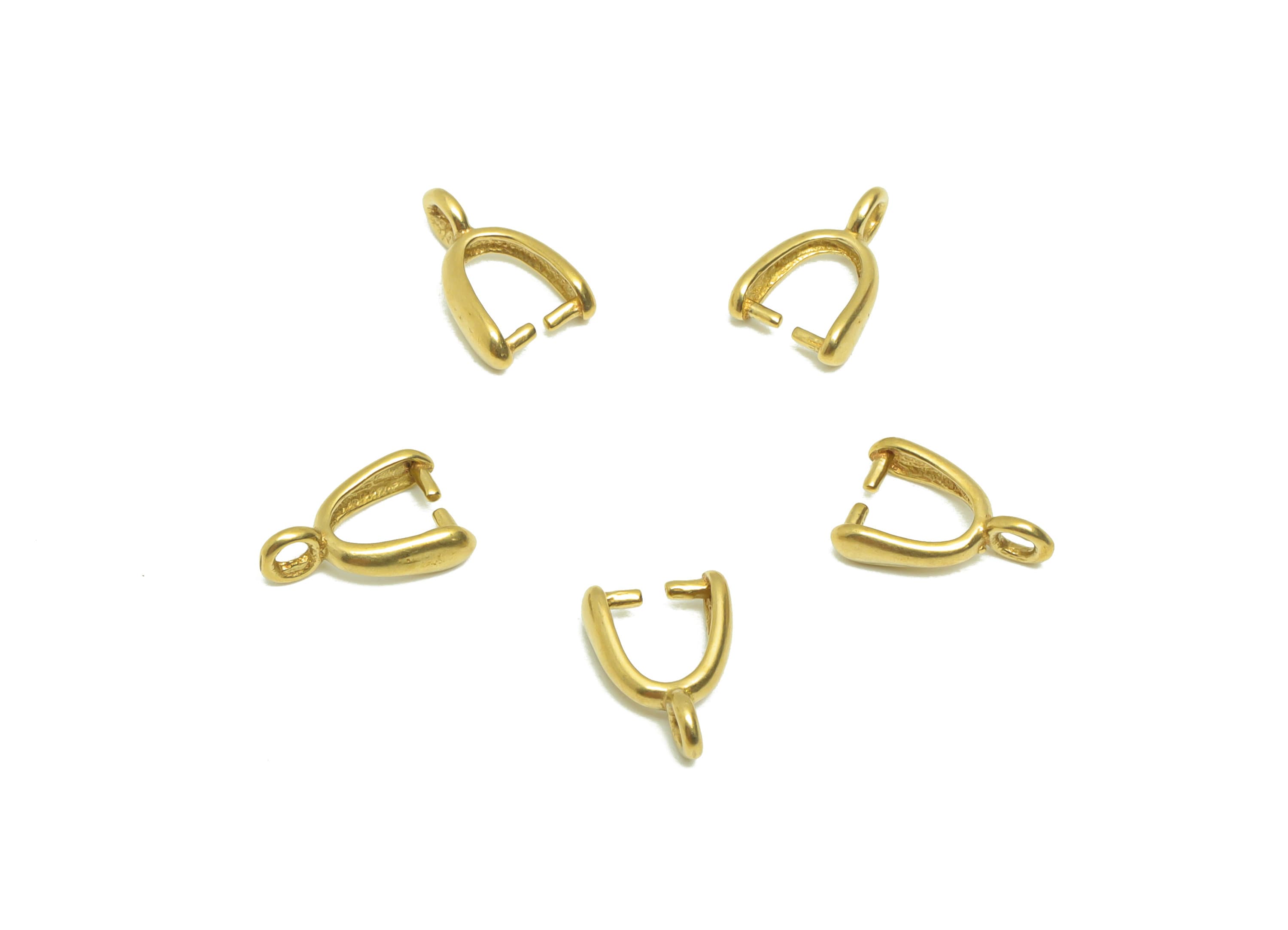 7*2.5 Necklace Connection Buckle - Brass Universal Buckle - Buckle Pendant - Brass Melon Seed Buckle - For Necklace - 9.77x5.58x2mm - PP9157 - DOMEDBAZAAR