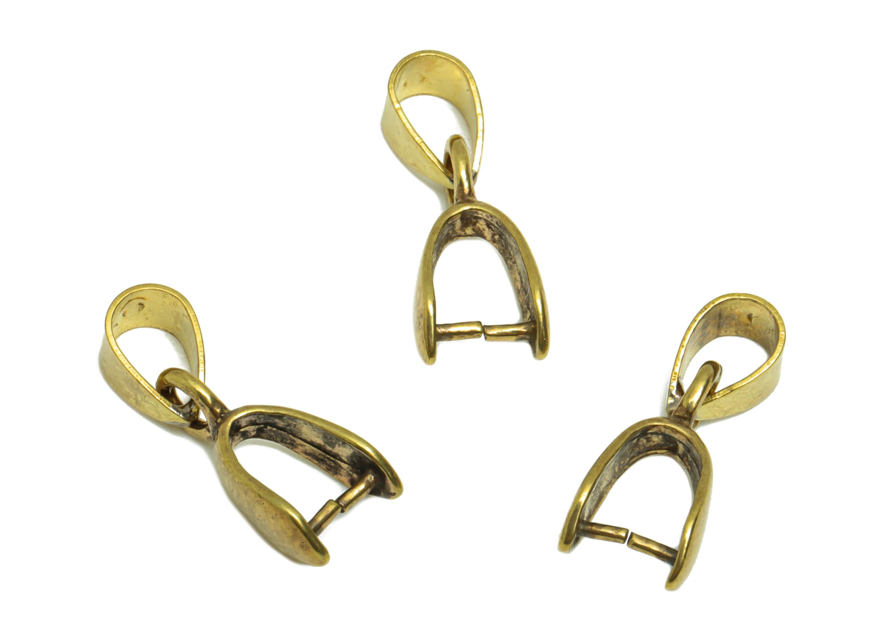 9*4 Necklace Connection Buckle - Brass Universal Buckle - Buckle Pendant - Brass Melon Seed Buckle - For Necklace - 18.42x8.22x1mm - PP9160 - DOMEDBAZAAR