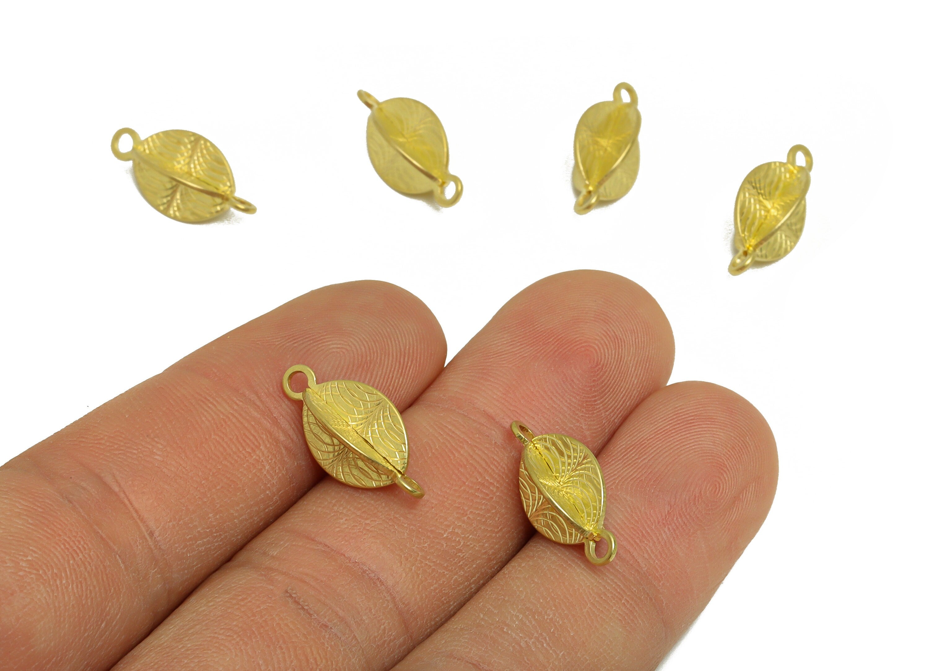 Brass Geometry Connector - Raw Brass Textured Irregular Connector - Brass Geometry Earring Charm - Bracelet Connector - 18.24x9x6mm -PP8872 - DOMEDBAZAAR