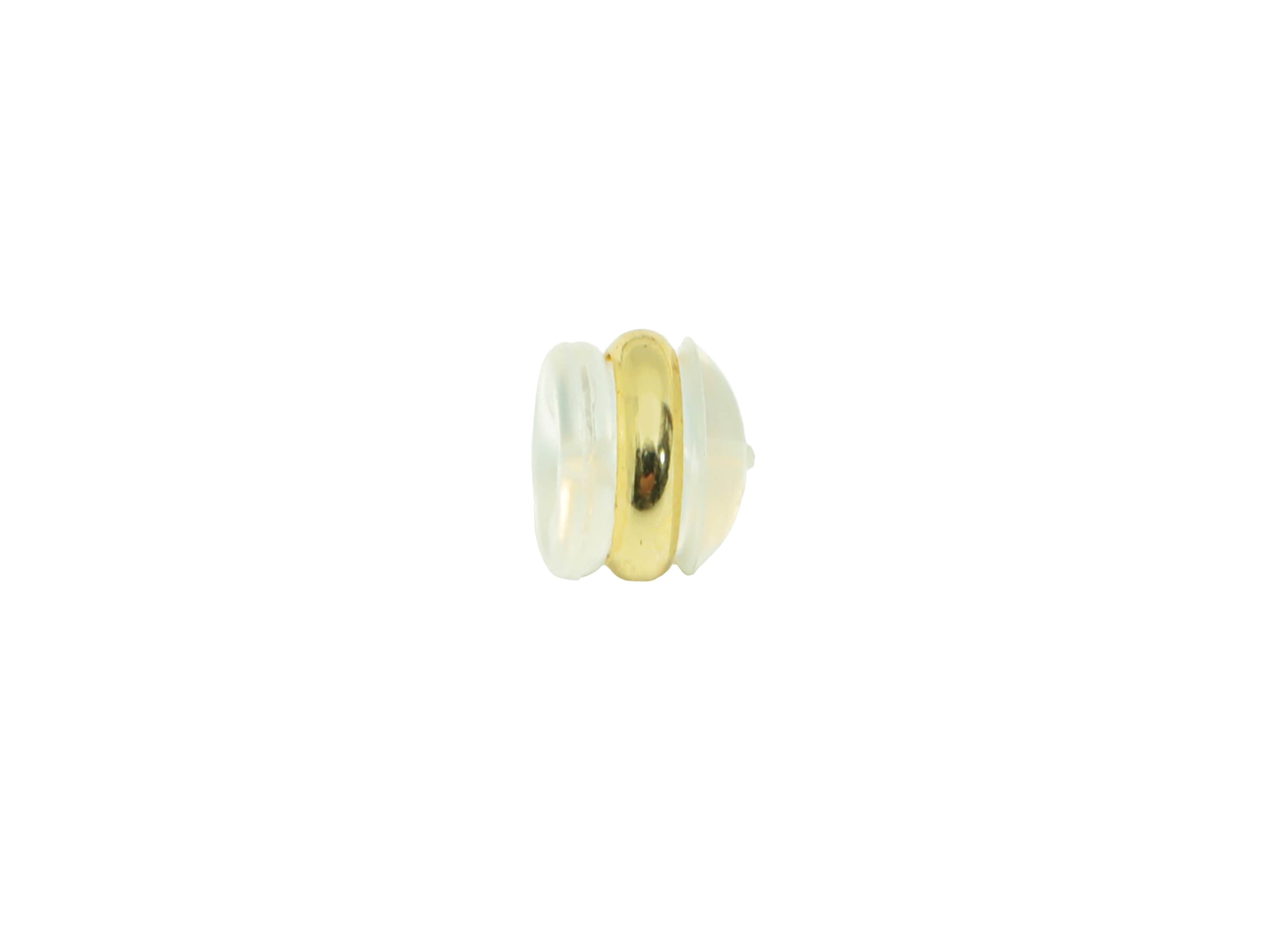 Brass Silica Gel Rubber - Rubber Earring Stopper Nuts - Rubber Earring Findings - Earring Back - Gold Tone Plating - 6.34x6.34x4mm - ES1039 - DOMEDBAZAAR