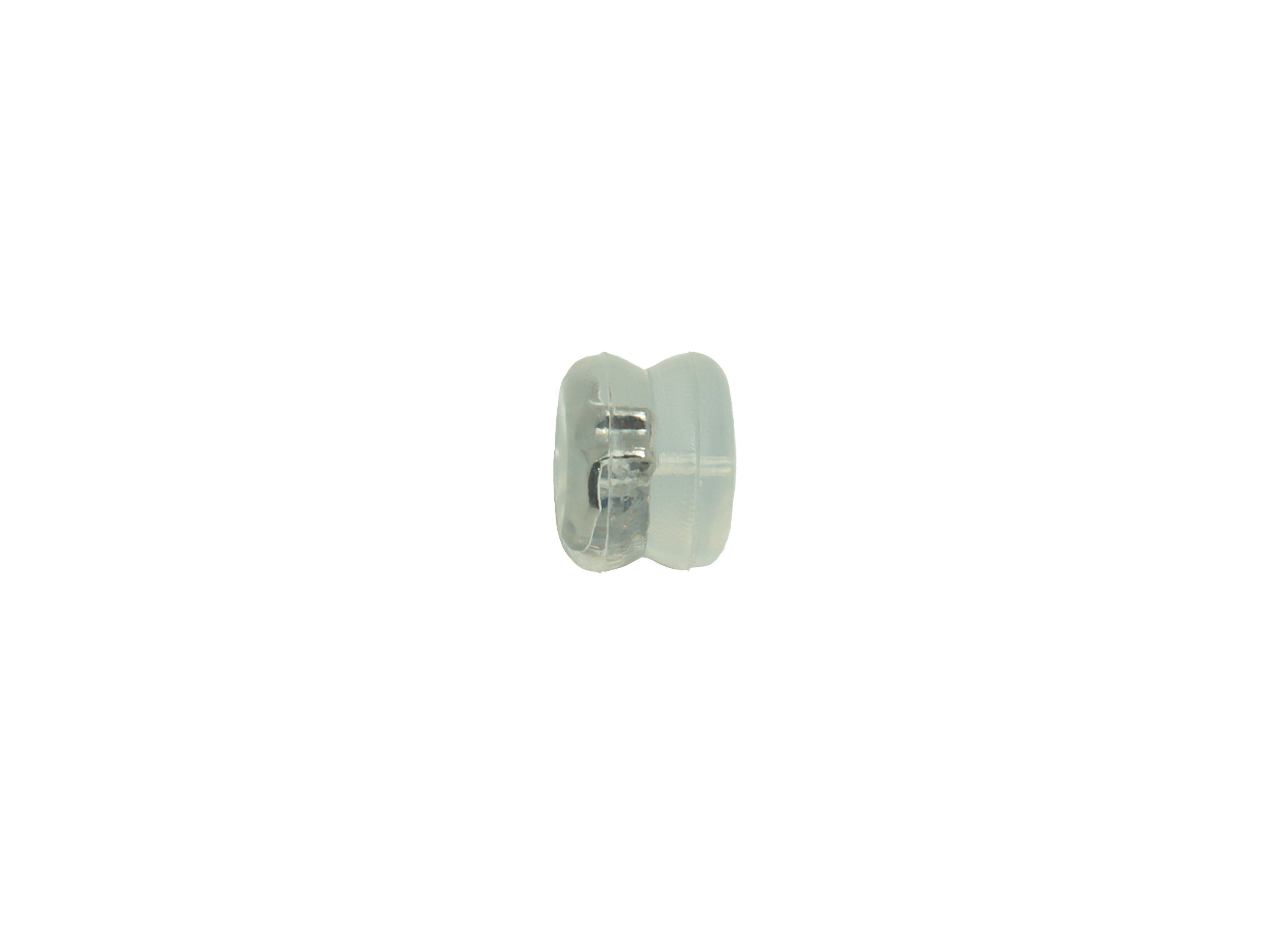 Brass Silica Gel Rubber - Rubber Earring Stopper Nuts - Rubber Earring Findings - Earring Back - Silver Tone Plating - 5.89x5x4mm - ES1040 - DOMEDBAZAAR