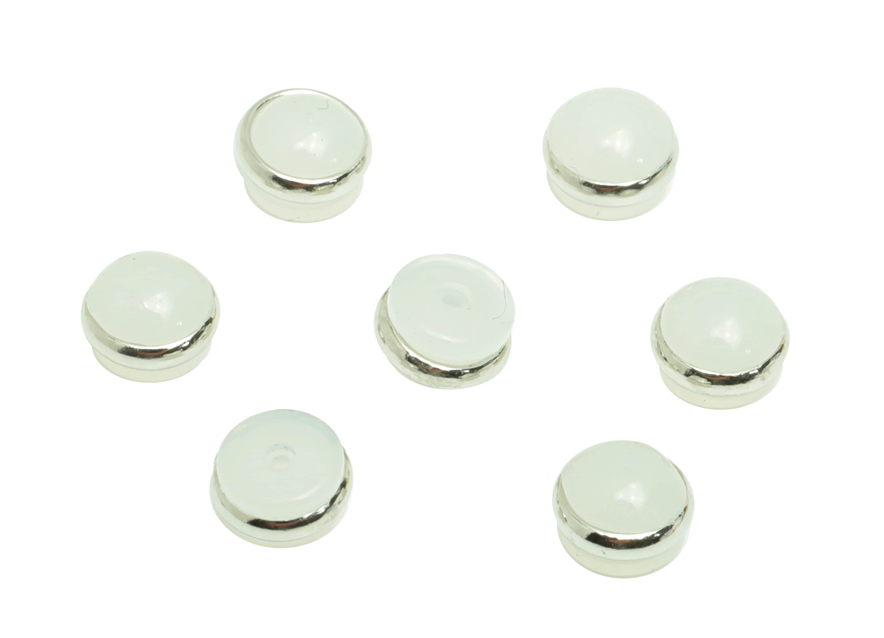 Brass Silica Gel Rubber - Rubber Earring Stopper Nuts - Rubber Earring Findings - Earring Back - Silver Tone Plating - 5.89x5x4mm - ES1043 - DOMEDBAZAAR
