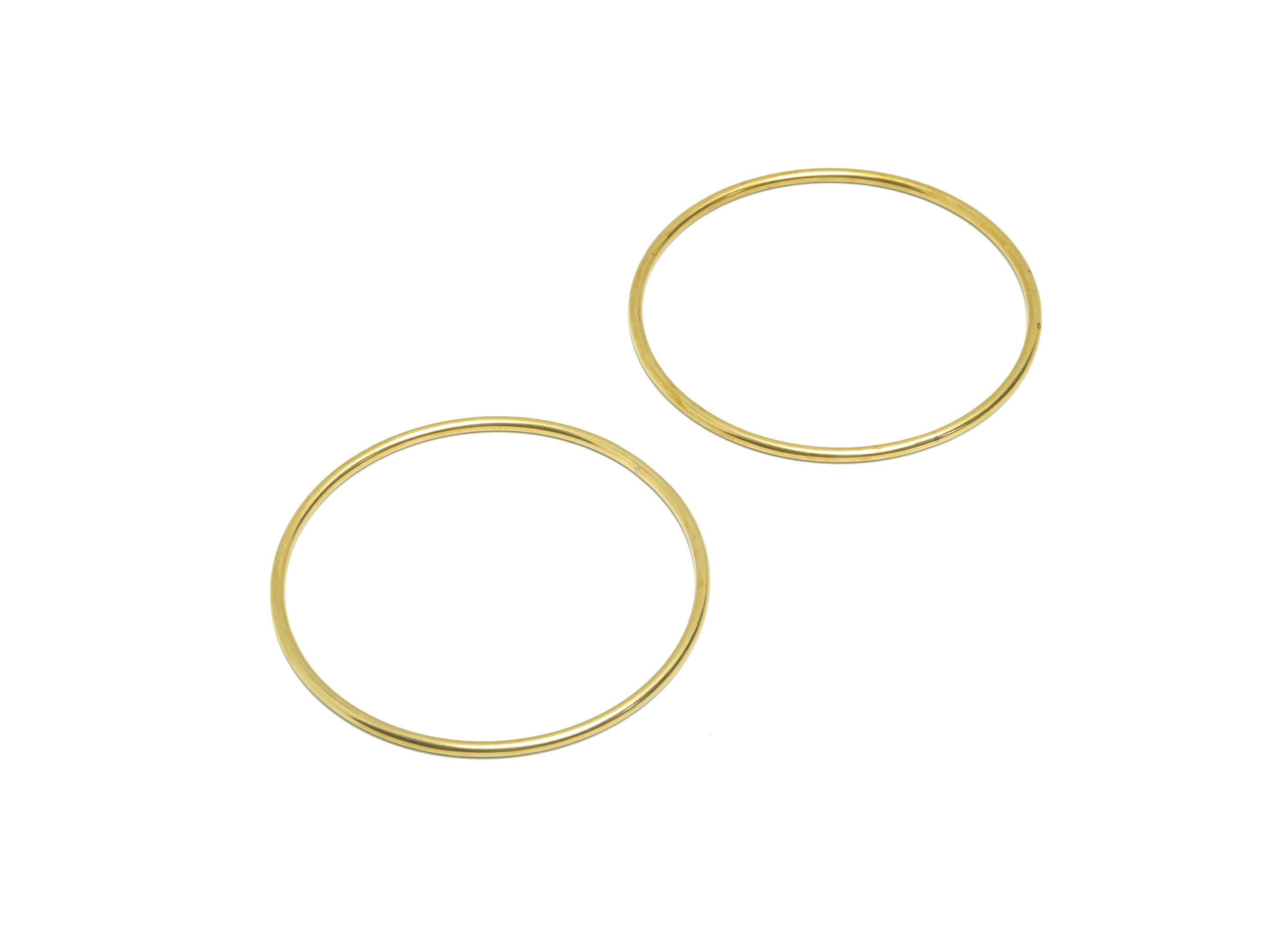 Brass Hoop Bracelet - Brass Circle Bracelet - Brass Ring Bracelet - Wire Bracelet - For Bracelet - Jewelry Supplies - 69x69x2.3mm - PP9426 - DOMEDBAZAAR