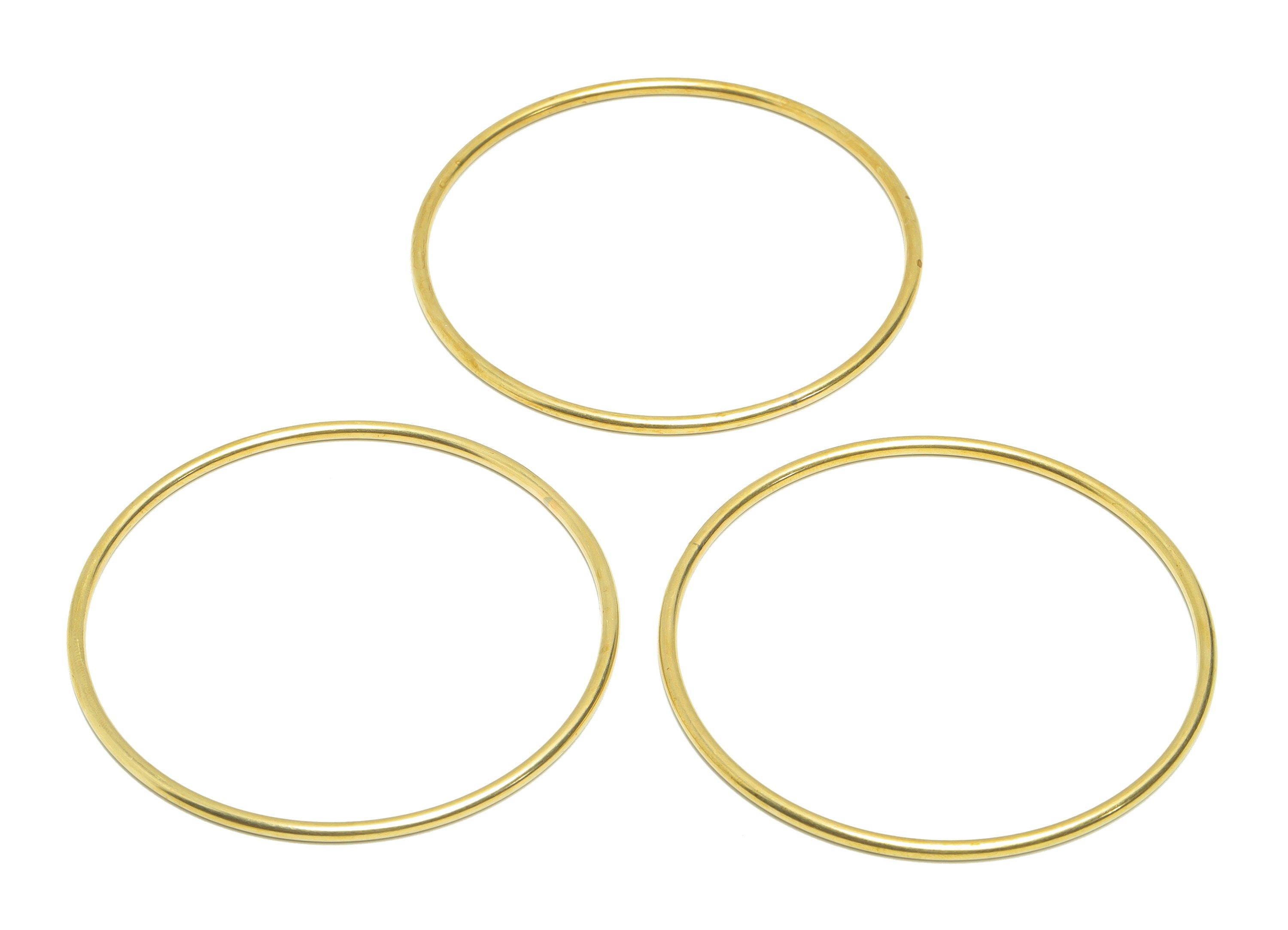 Brass Hoop Bracelet - Brass Circle Bracelet - Brass Ring Bracelet - Wire Bracelet - For Bracelet - Jewelry Supplies - 69x69x2.3mm - PP9426 - DOMEDBAZAAR