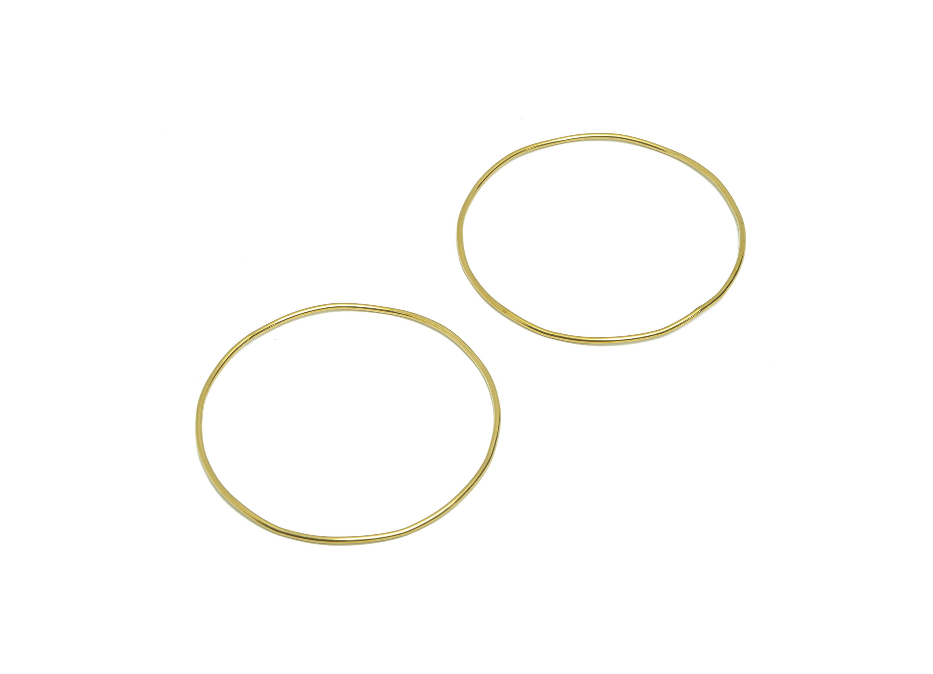 Brass Hoop Bracelet - Brass Circle Bracelet - Brass Ring Bracelet - Wire Bracelet - For Bracelet - Jewelry Supplies - 62.6x62x1mm - PP9427 - DOMEDBAZAAR