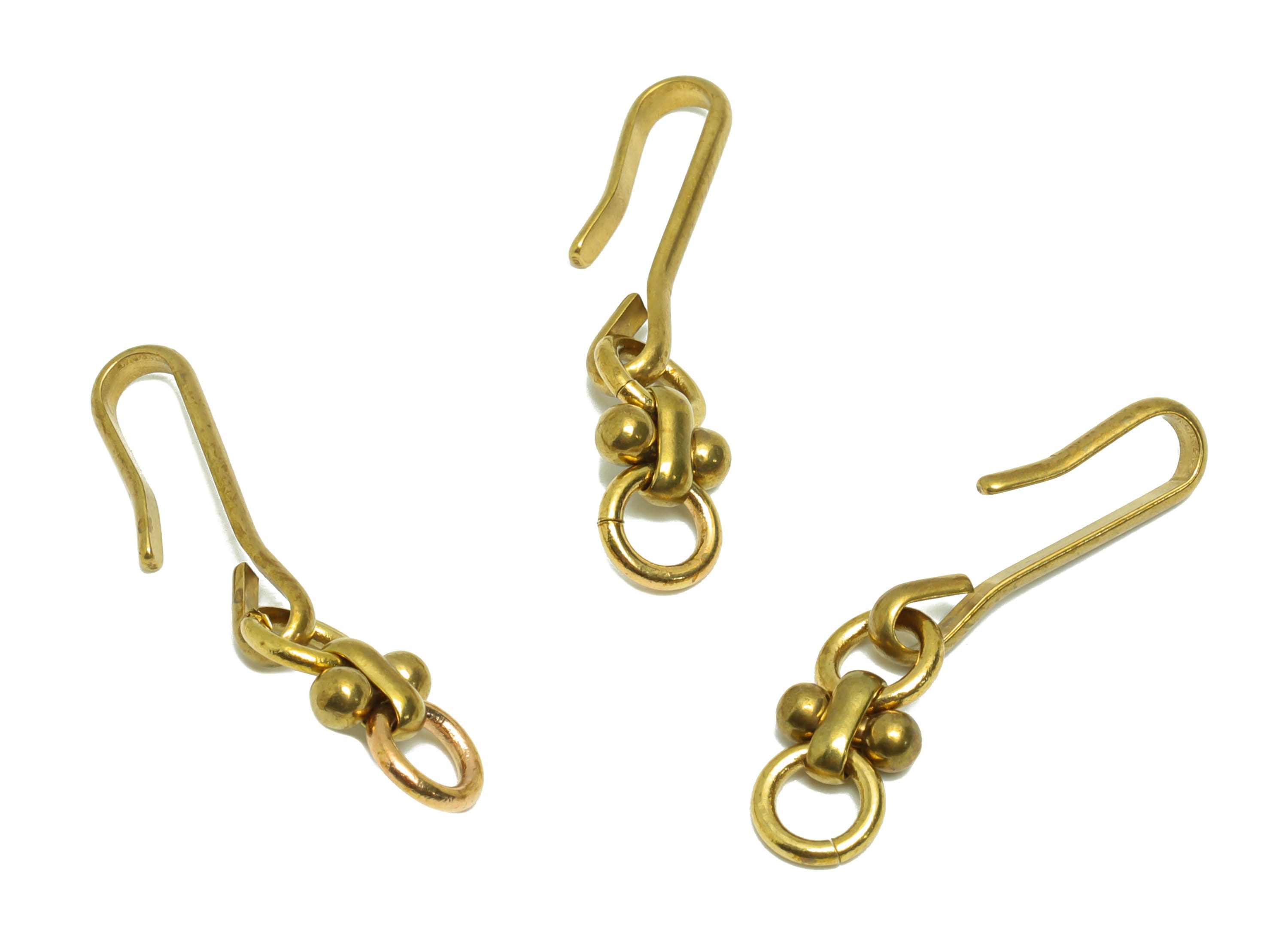 Brass Wire Earring Hook - Brass Rings Wire Hook Earring - Brass Dangle Hook Earring - Brass Wire Earring Hook - 32.76x6.97x0.8mm - PP9422 - DOMEDBAZAAR