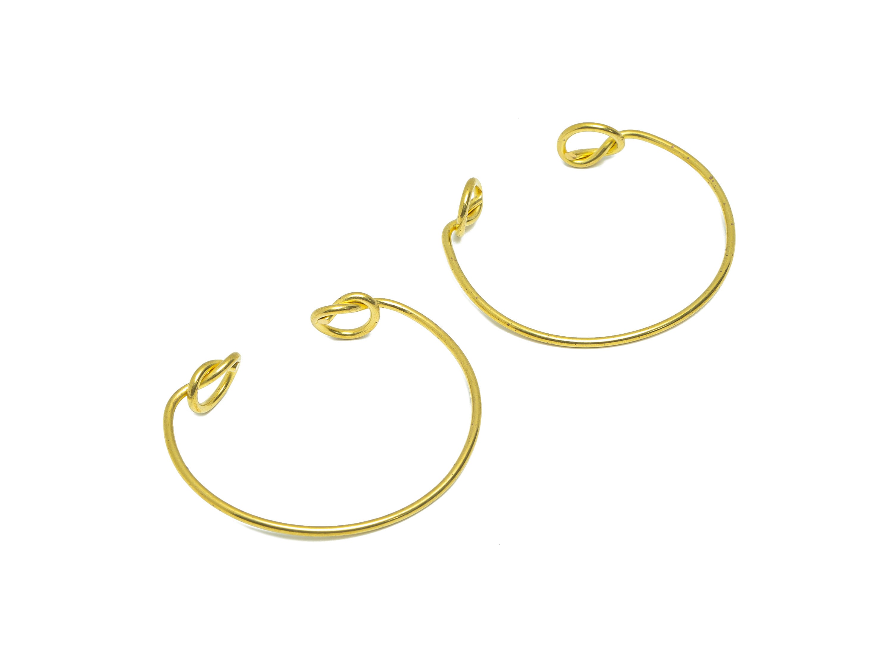 Brass Wire Bracelet - Brass Open Bracelet - Brass Wire Bangle -Brass Wire Knot Bracelet - For Bracelet - 59.81x50.72x1.97mm - PP9036 - DOMEDBAZAAR