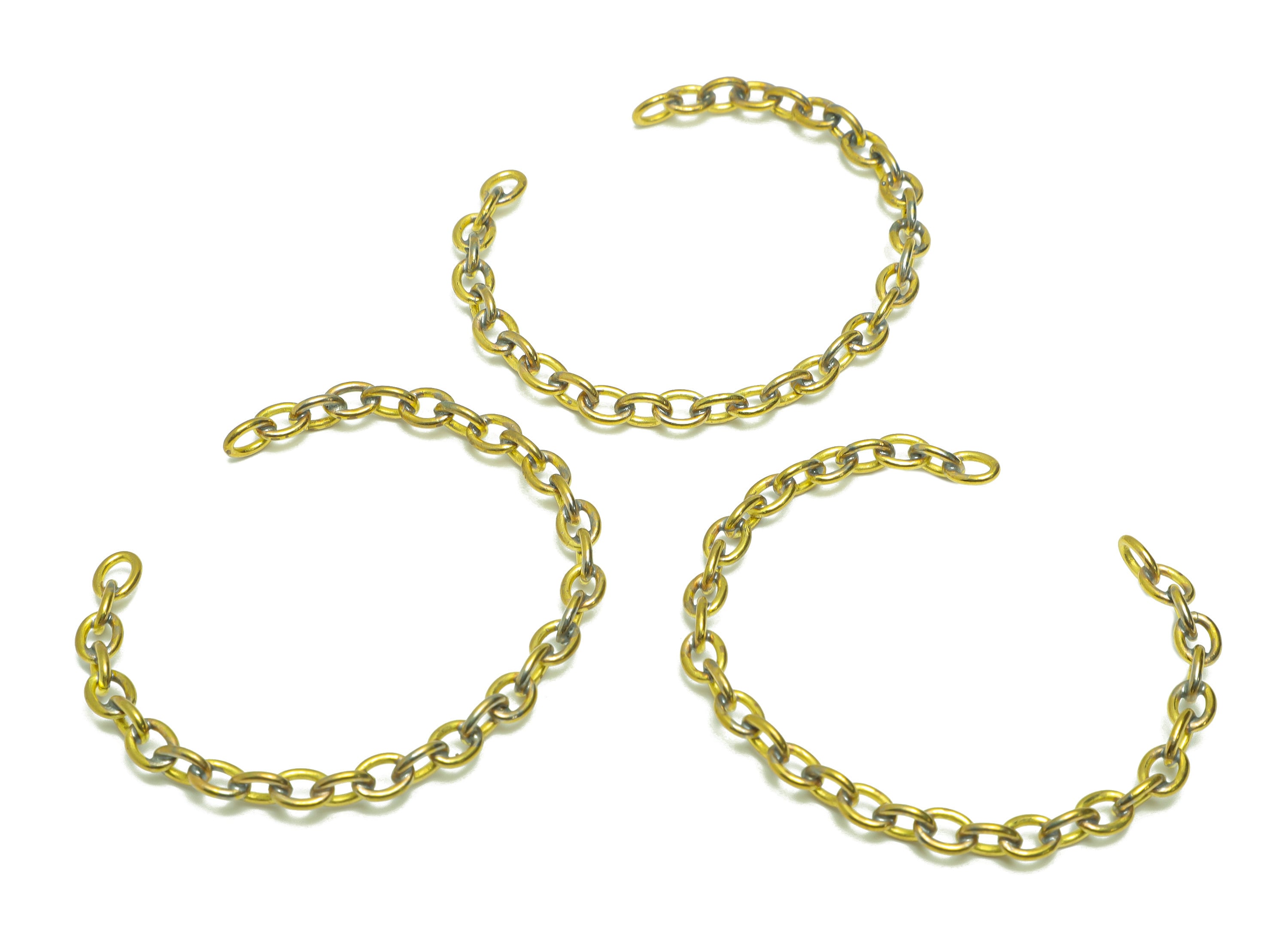 Brass Cable Chain Bracelet - Brass Open Bracelet - Brass Chain Link Bangle -Brass Oval Link Bracelet - For Bracelet - 56.5x67.3x5mm - PP9059 - DOMEDBAZAAR