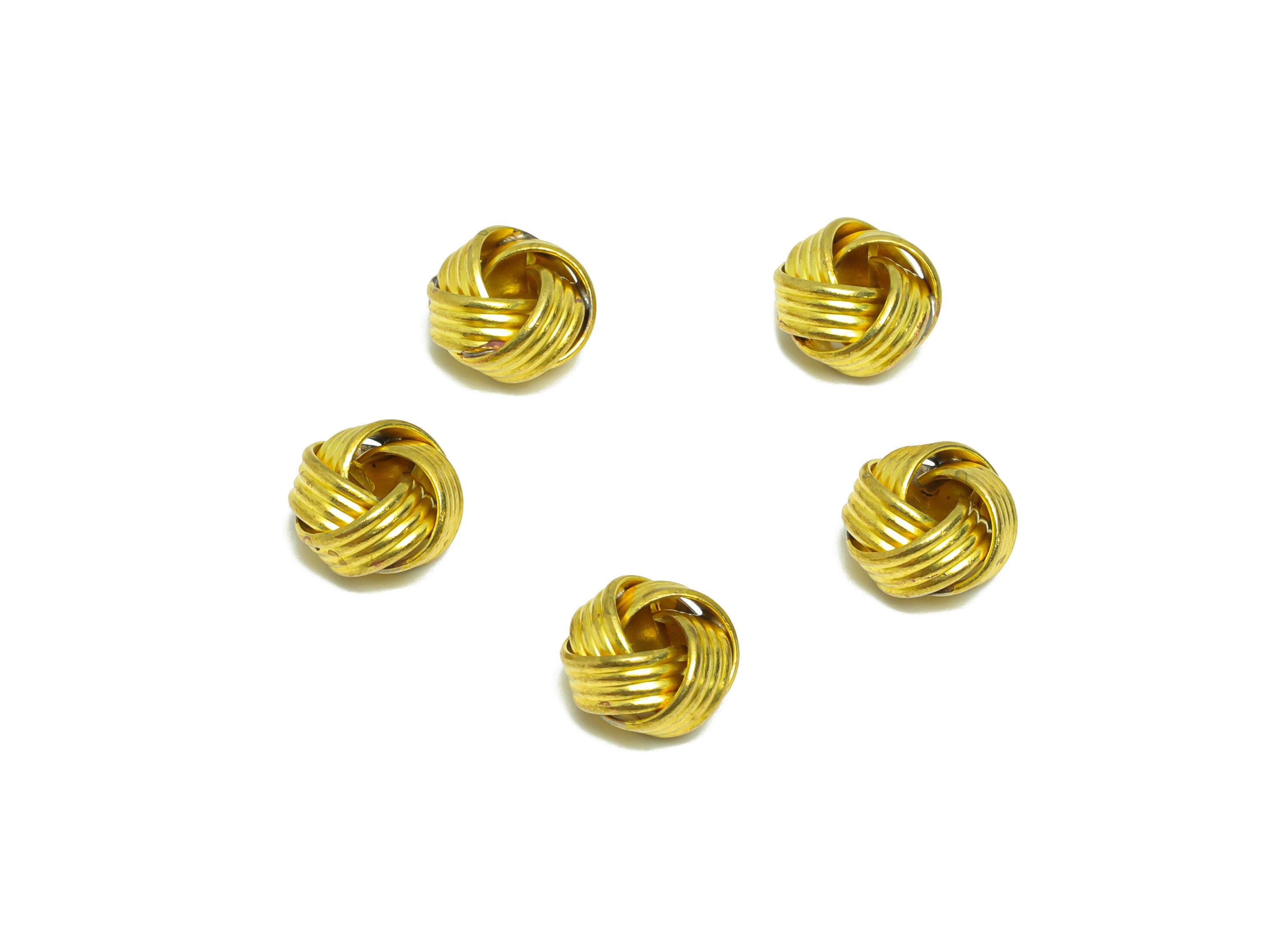 Brass Interwoven Earring Charm - Raw Brass Textured Ring Earring Charm - Cross Rings Bead Earring Charm - Bracelet Beads - 9x9x6mm - PP9383 - DOMEDBAZAAR