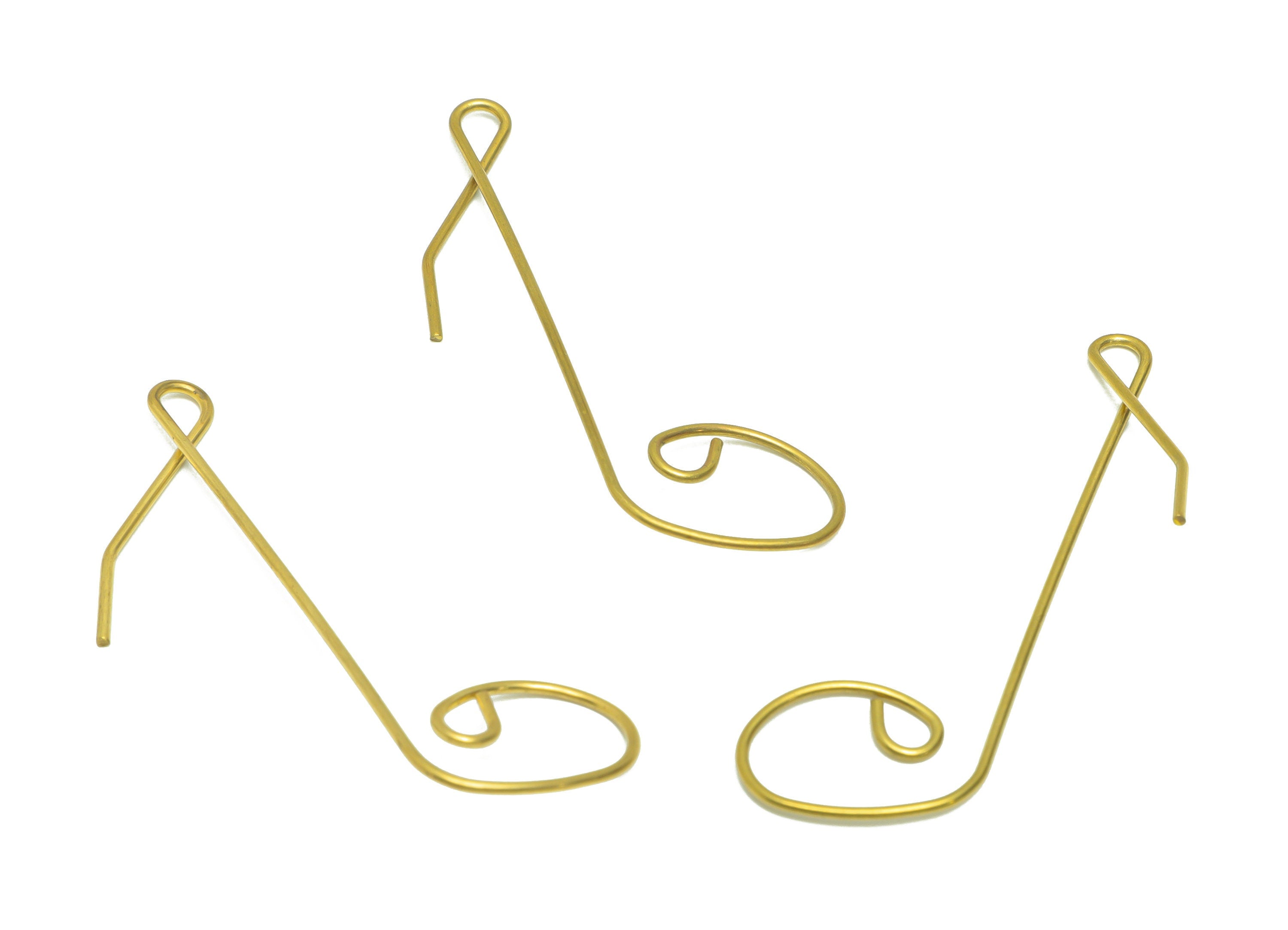 Brass Note Wire Earring Charm - Brass Note Wire Earring Charm - Music Note Wire Earring Charm - Twine Wire Earring Charm- 52x29x1mm - PP9021 - DOMEDBAZAAR