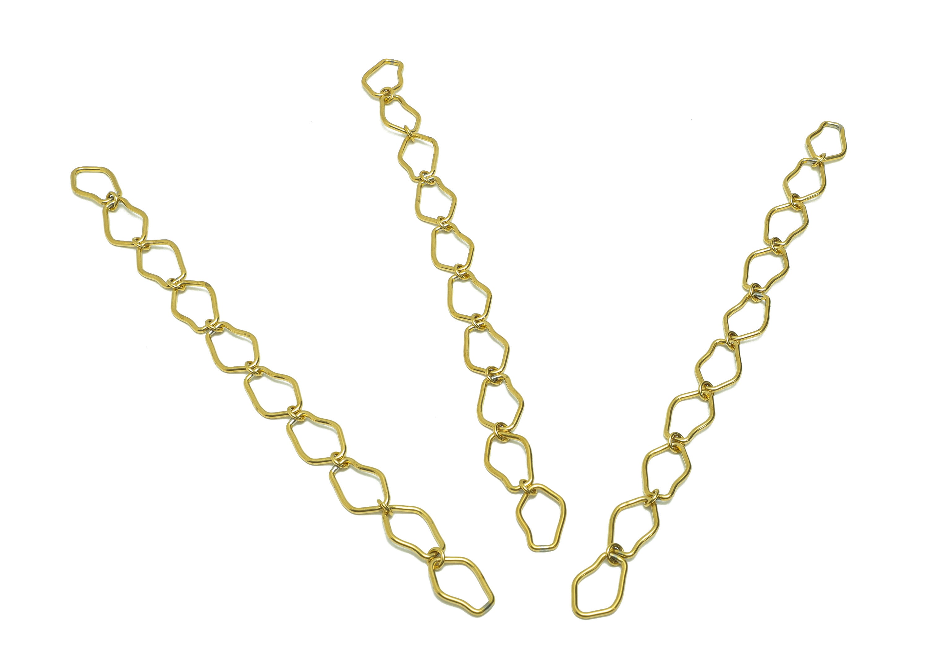 Brass Chain Bracelet Connector - Brass Open Bracelet - Brass Chain Link Bangle - Raw Brass Bracelet - For Bracelet - 177x12x1mm - PP9061 - DOMEDBAZAAR