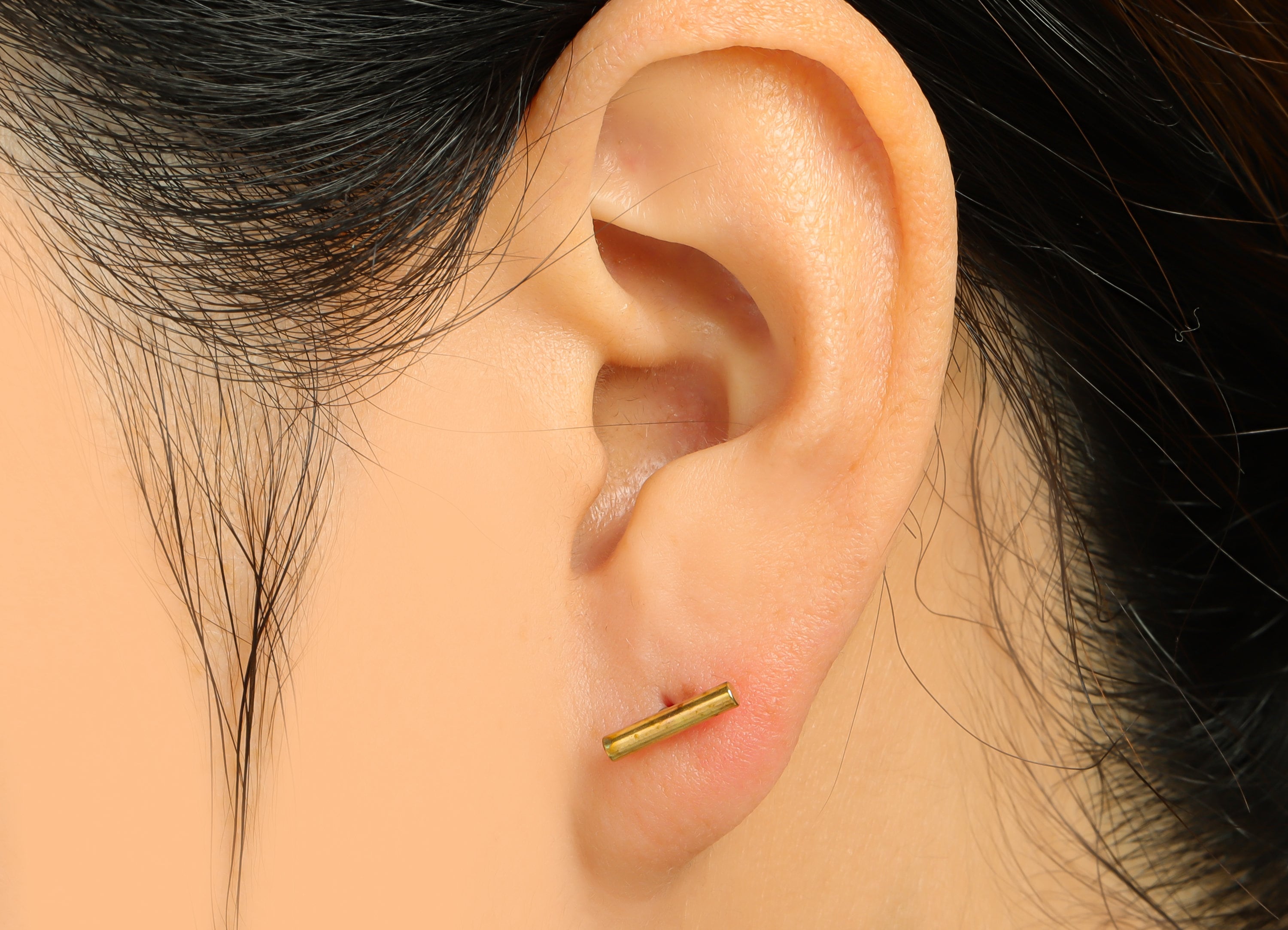Brass Stick Wire Earring Post - Raw Brass Bar Earring Post - Brass Geometry Earring Post - Brass Wire Earring Post - 9.8x1.8x1.81mm - PP9447 - DOMEDBAZAAR