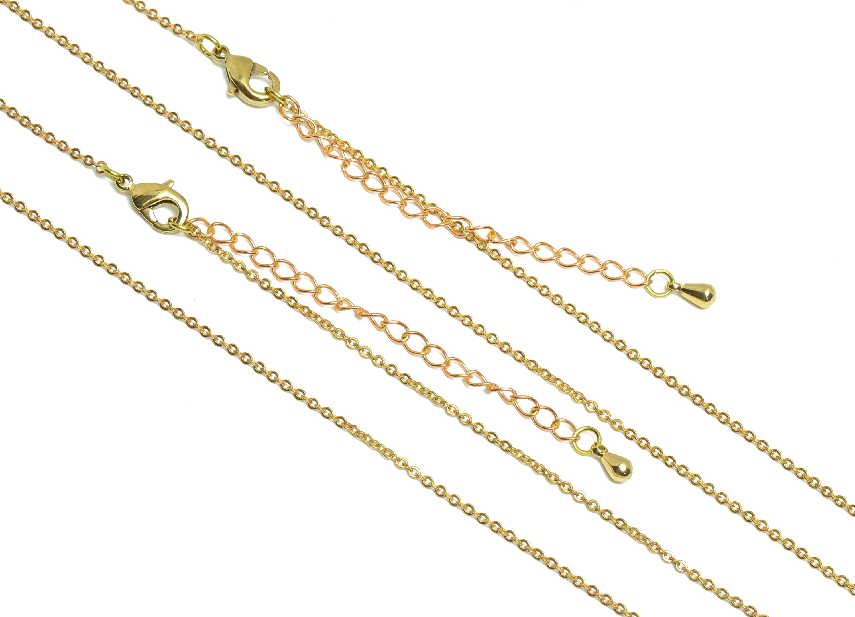 0.230 Finished Cable Chain - 43+6.5CM Flat Cable Chain - Raw Brass Chain Finished Necklace - Brass Flat Cable Necklace - CC1264 - DOMEDBAZAAR