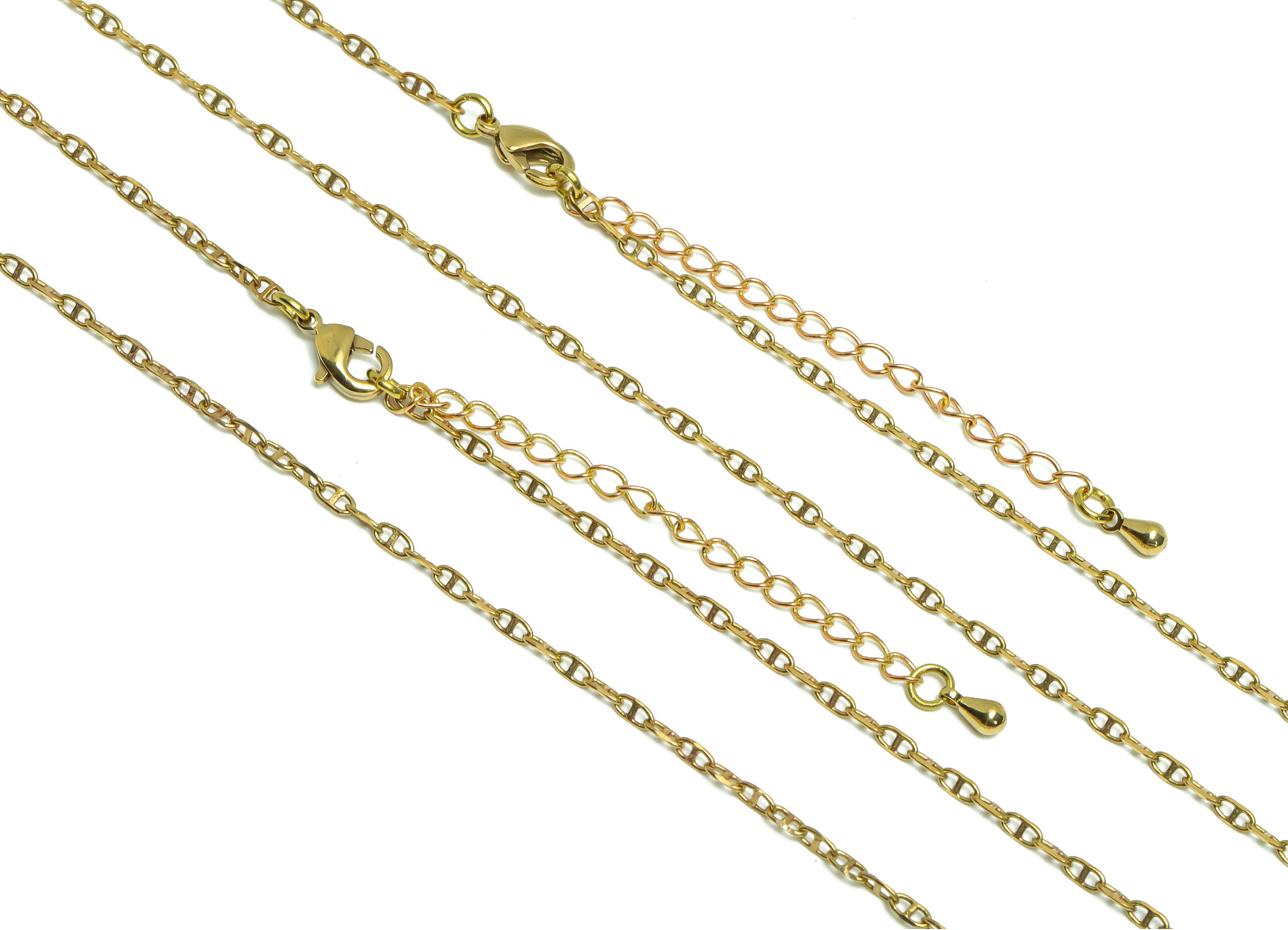 0.245 Finished Faceted Cable Chain - 42+6 Cable Chain - Raw Brass Chain Finished Faceted Cable - Cable Chain Necklace - CC1267 - DOMEDBAZAAR